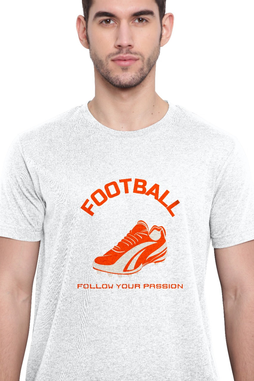Poomer Printed T-Shirt Football - White