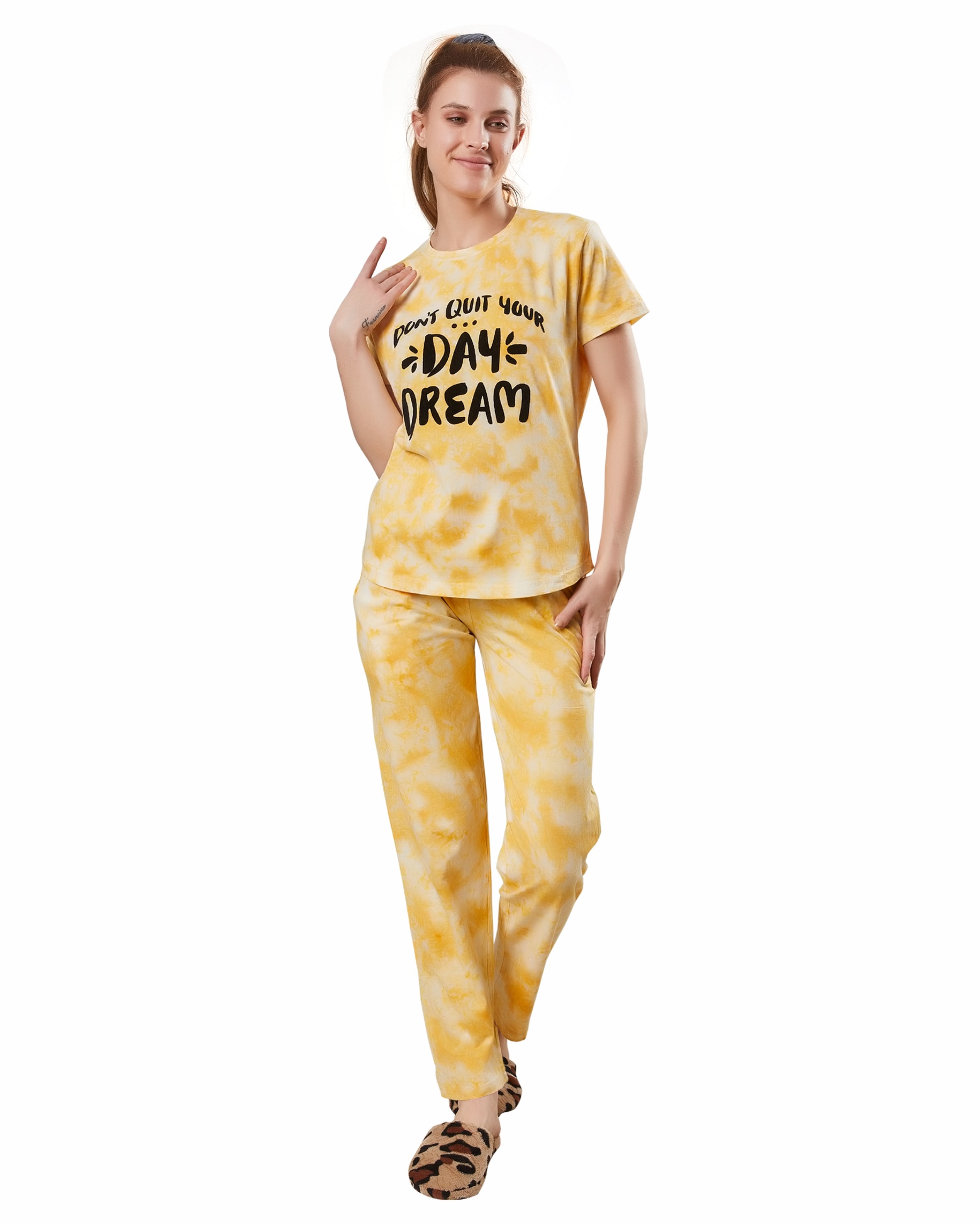 Presta Lounge Wear - Tie-Dye Yellow