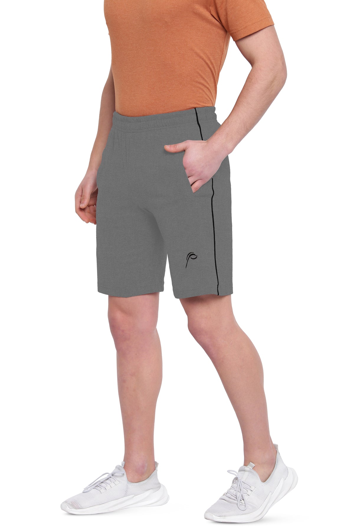 Poomer Casual Shorts - Light Grey