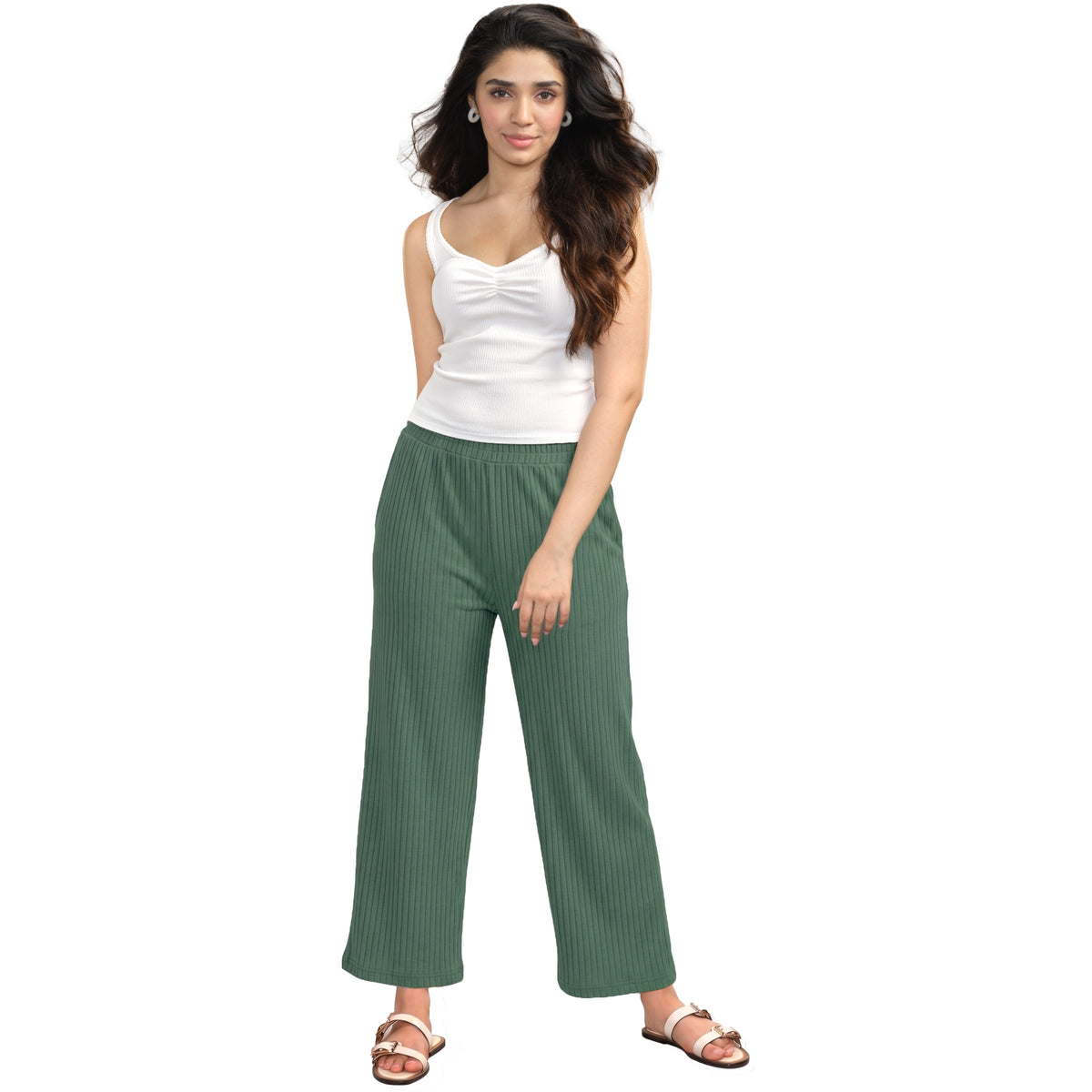 Presta Palazzo Pant - Green