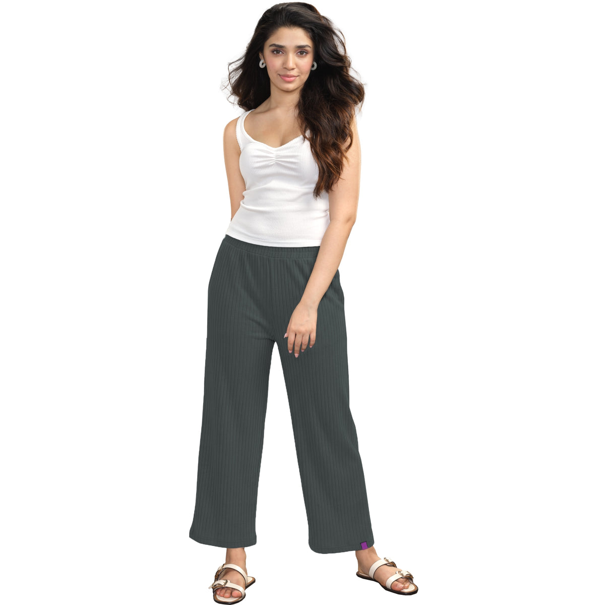 Presta Palazzo Pant - Dark Grey