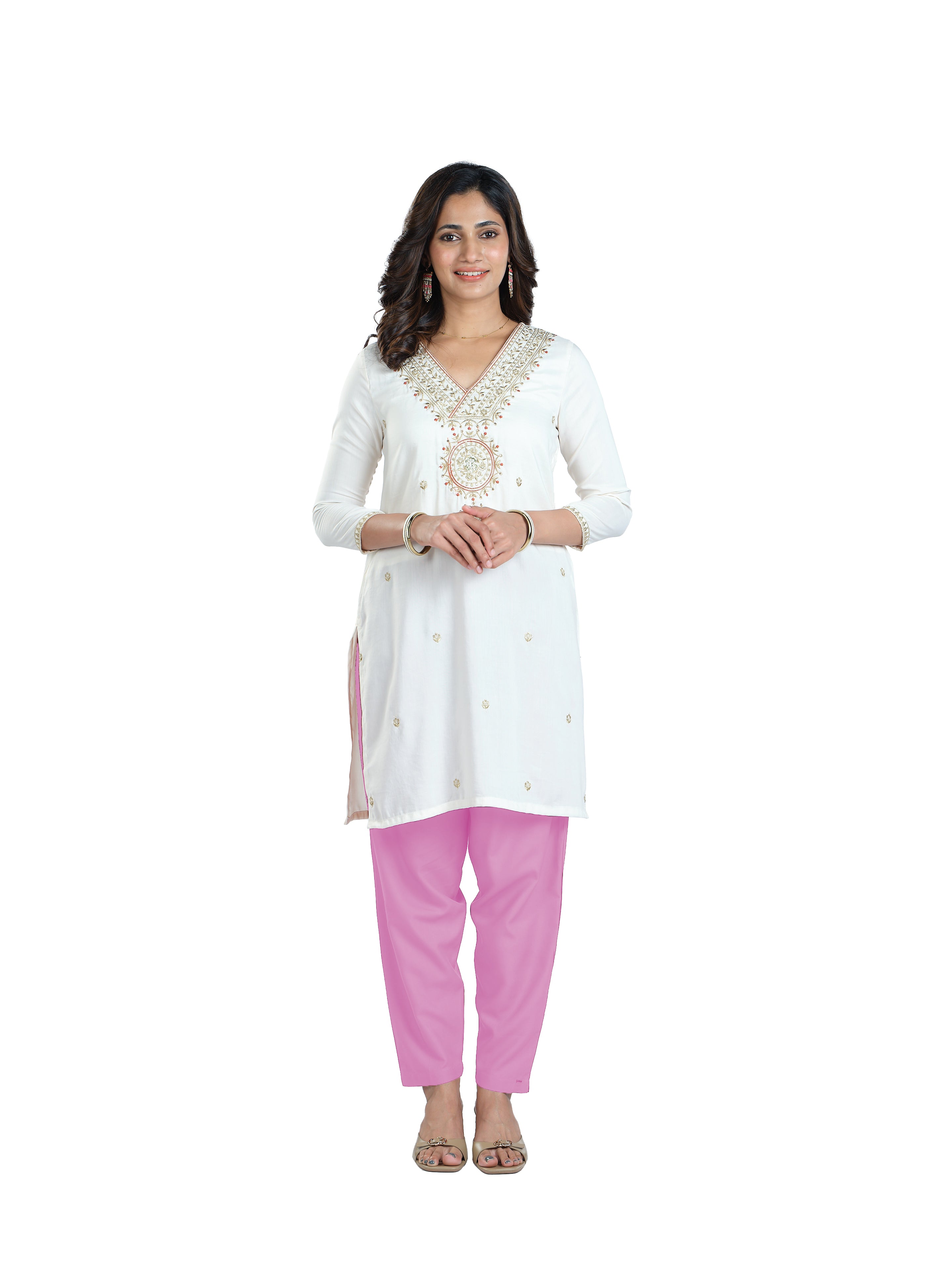 Presta Kurti Pant - Baby Pink