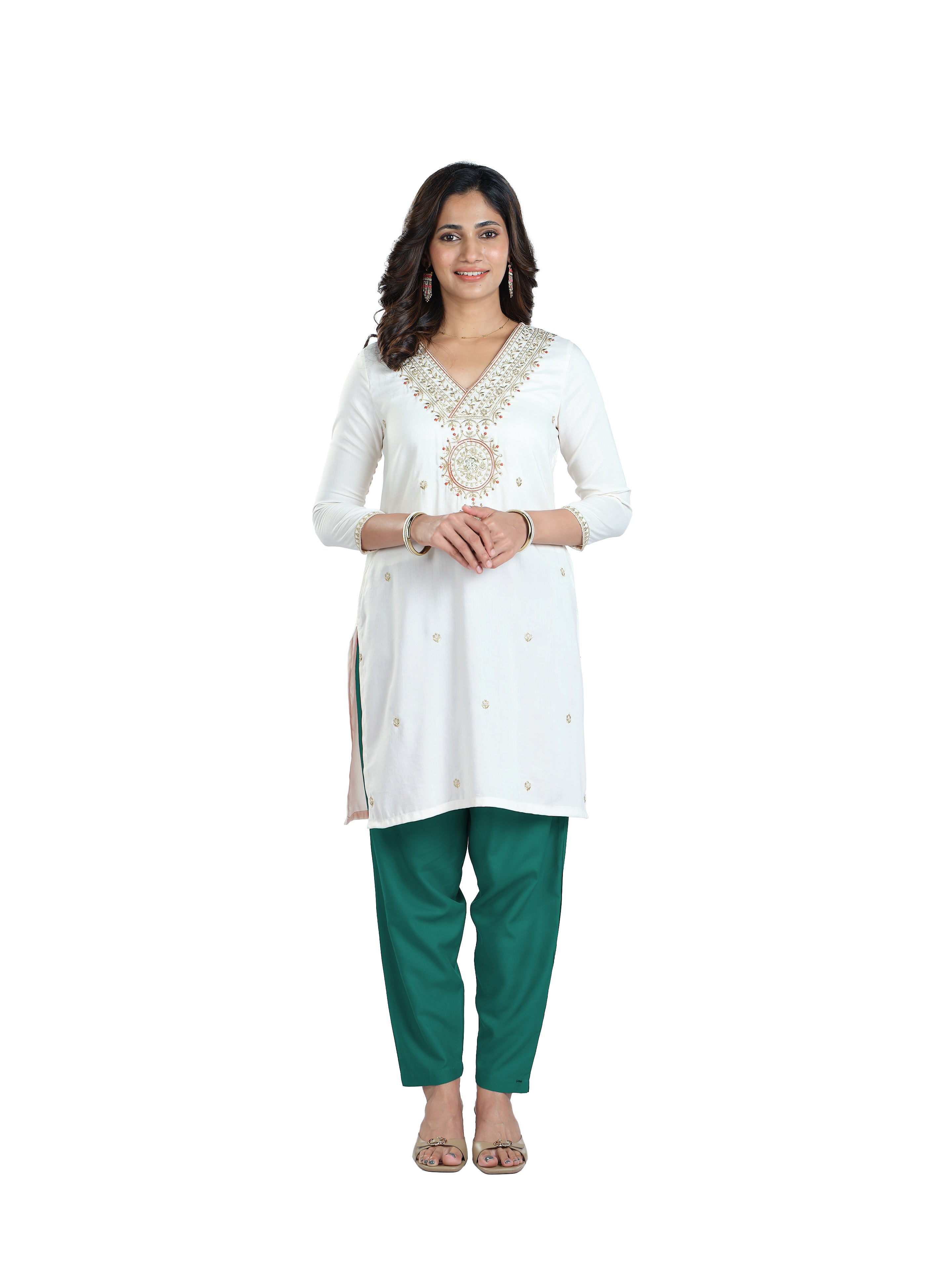 Presta Kurti Pant - Ramar Green