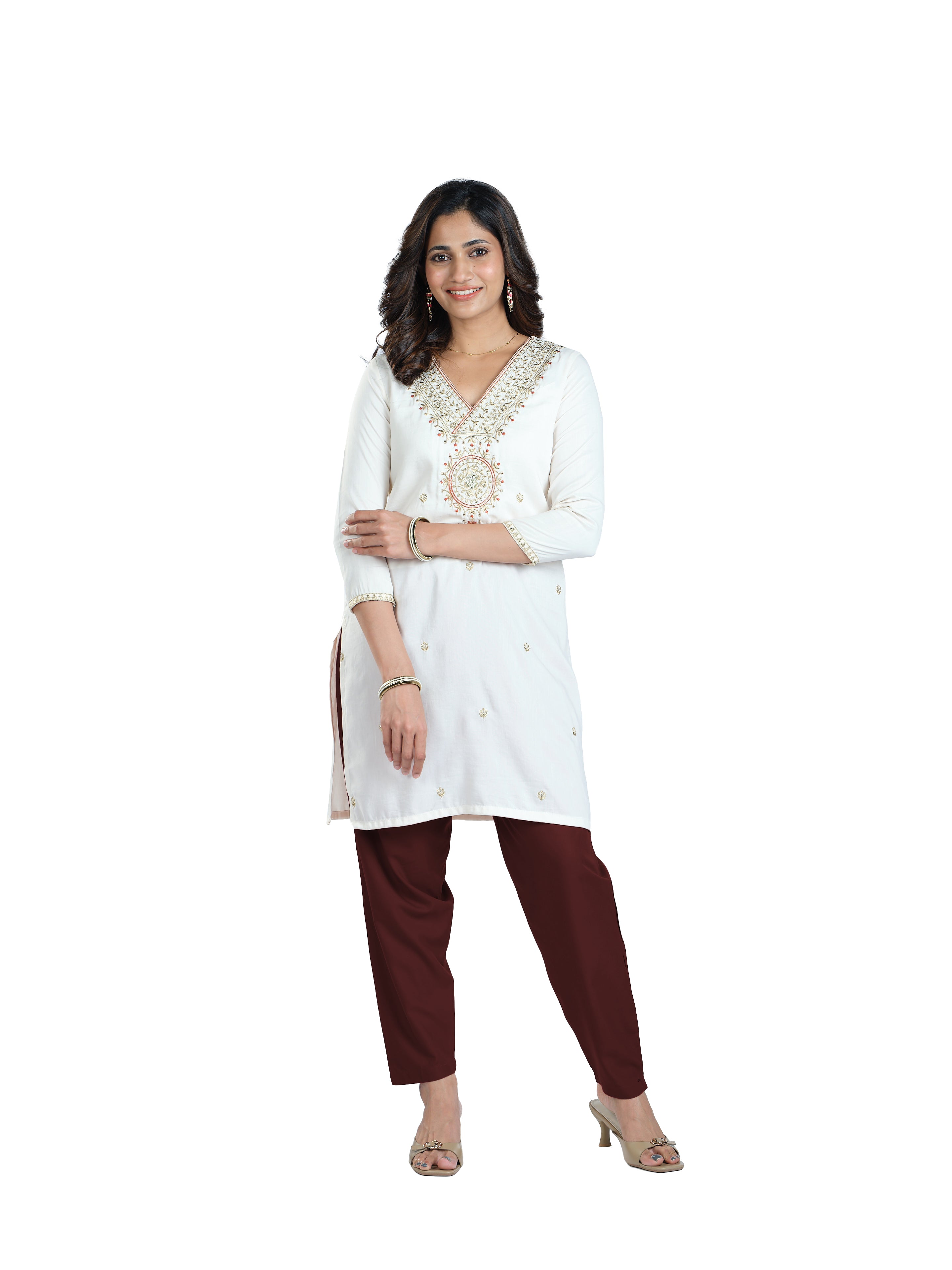 Presta Kurti Pant - Coffee Brown