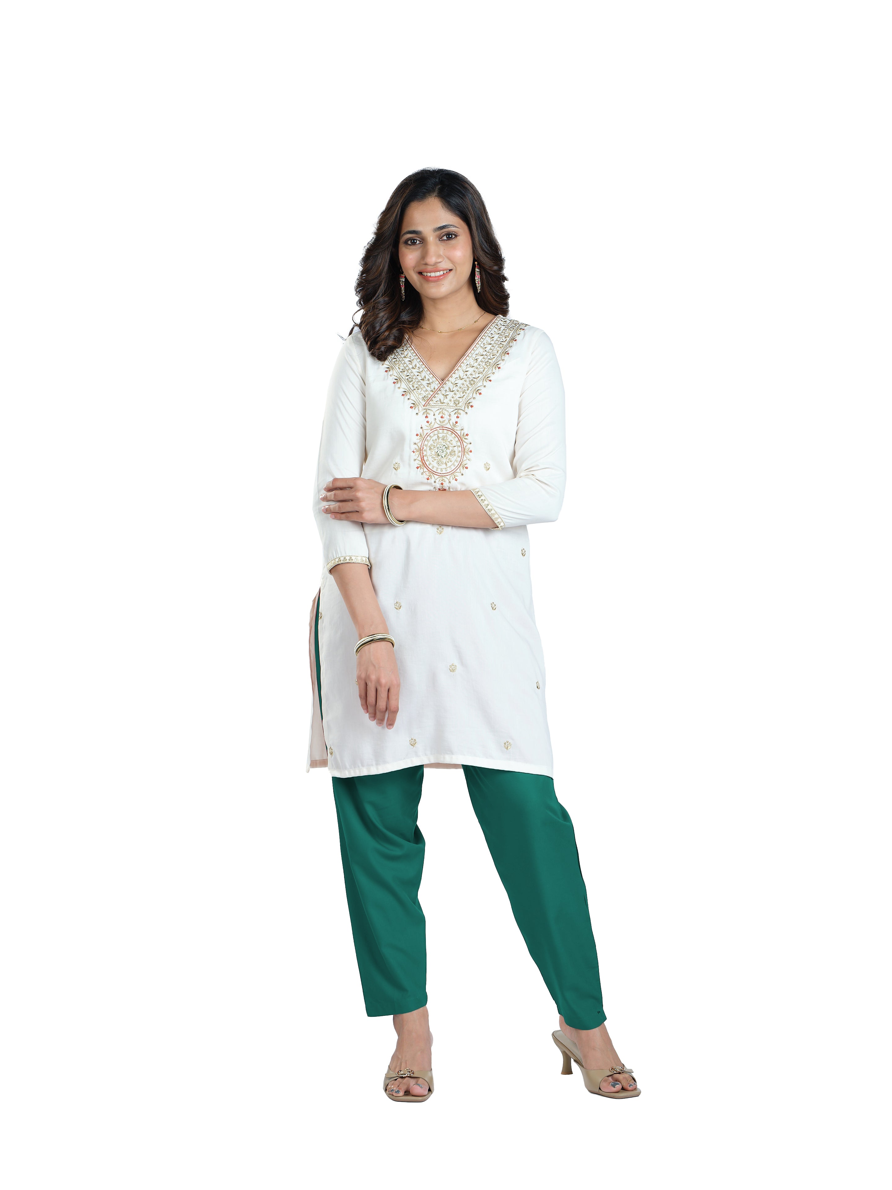 Presta Kurti Pant - Ramar Green