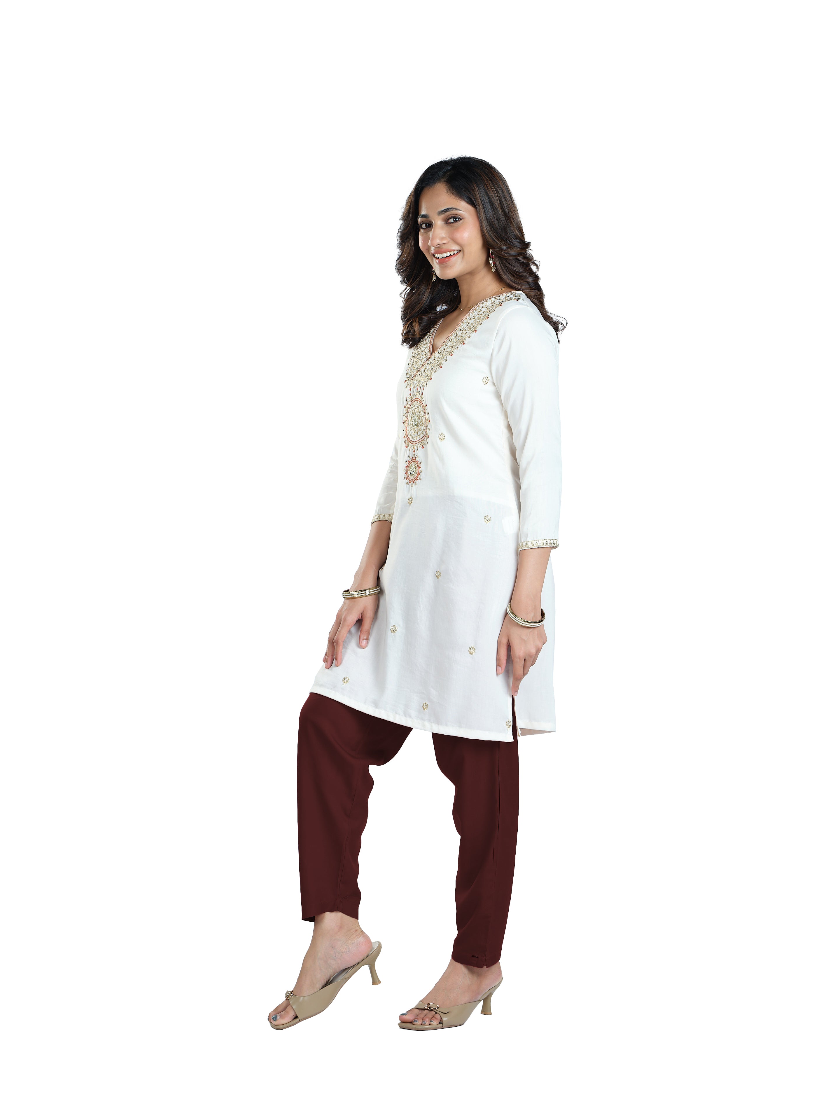 Presta Kurti Pant - Coffee Brown