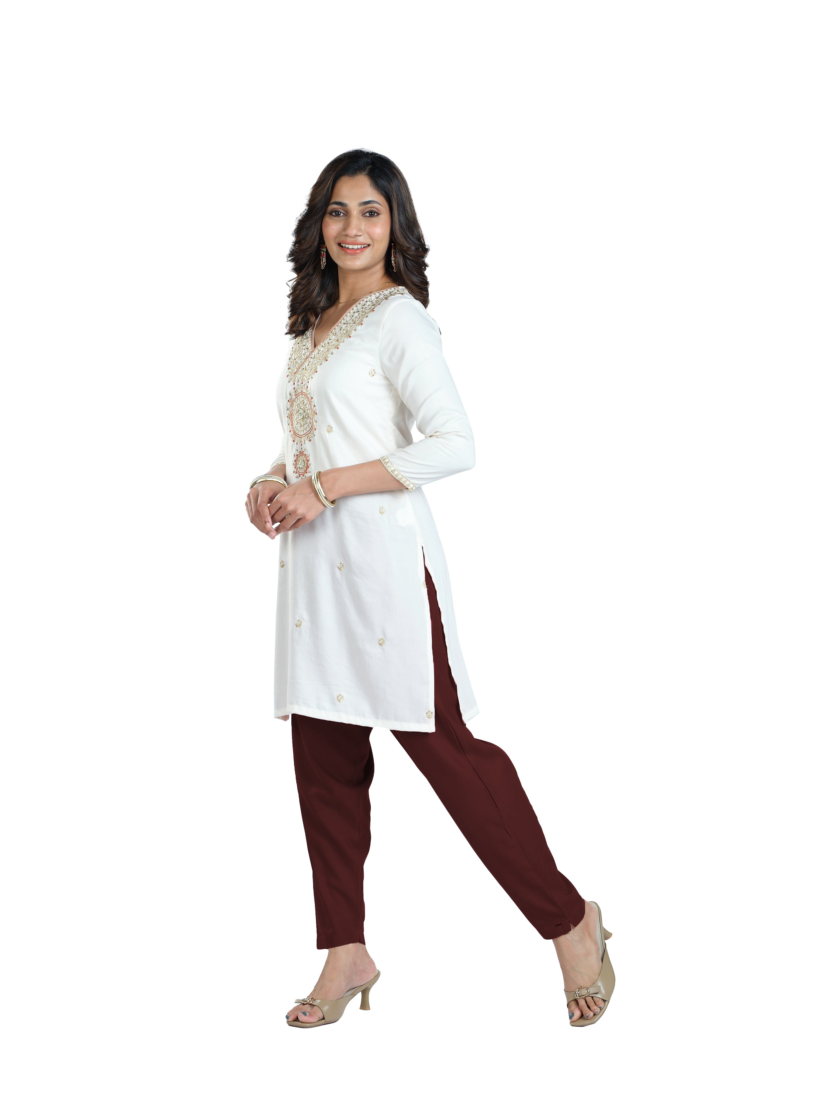 Presta Kurti Pant - Coffee Brown