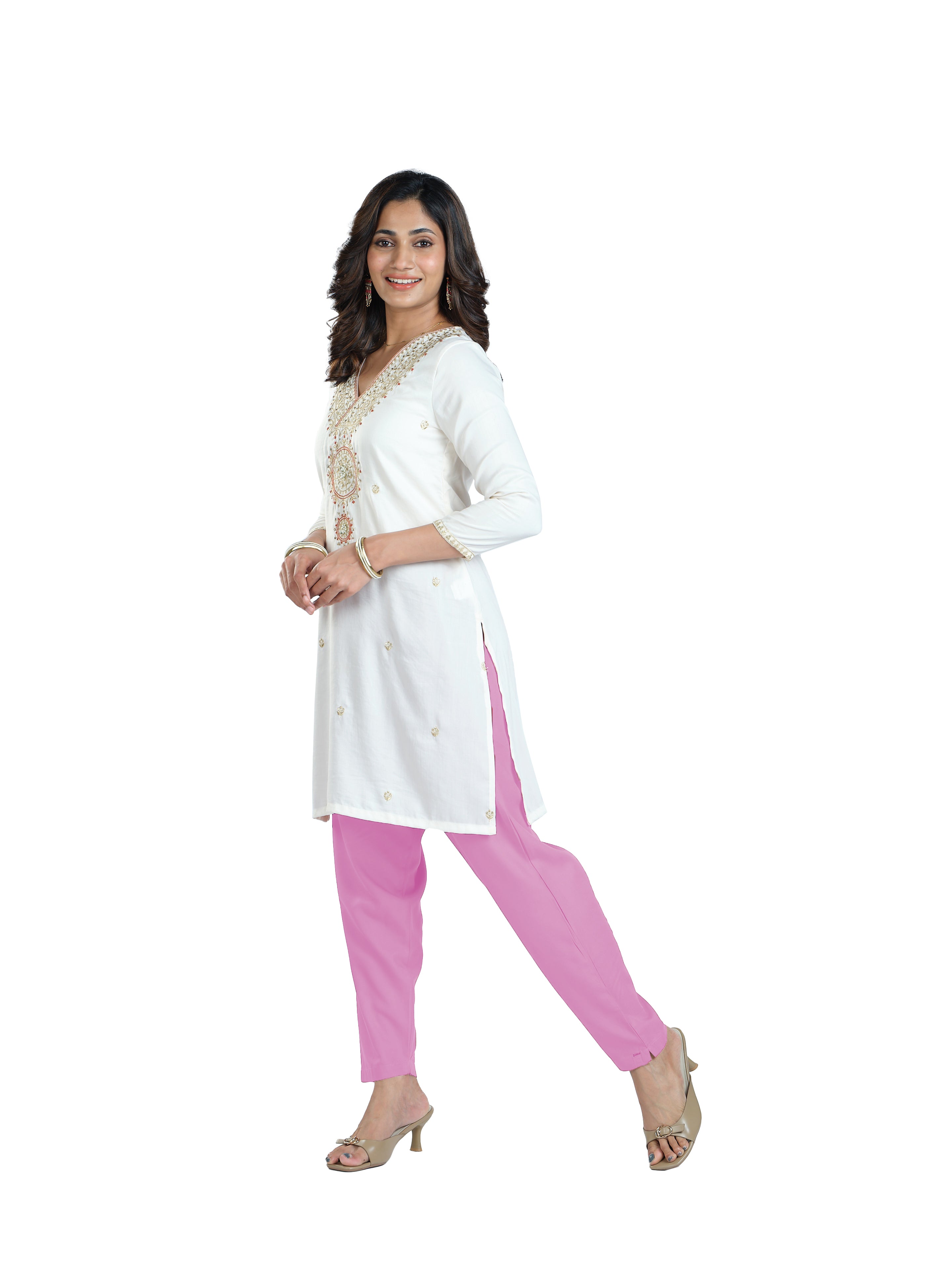 Presta Kurti Pant - Baby Pink