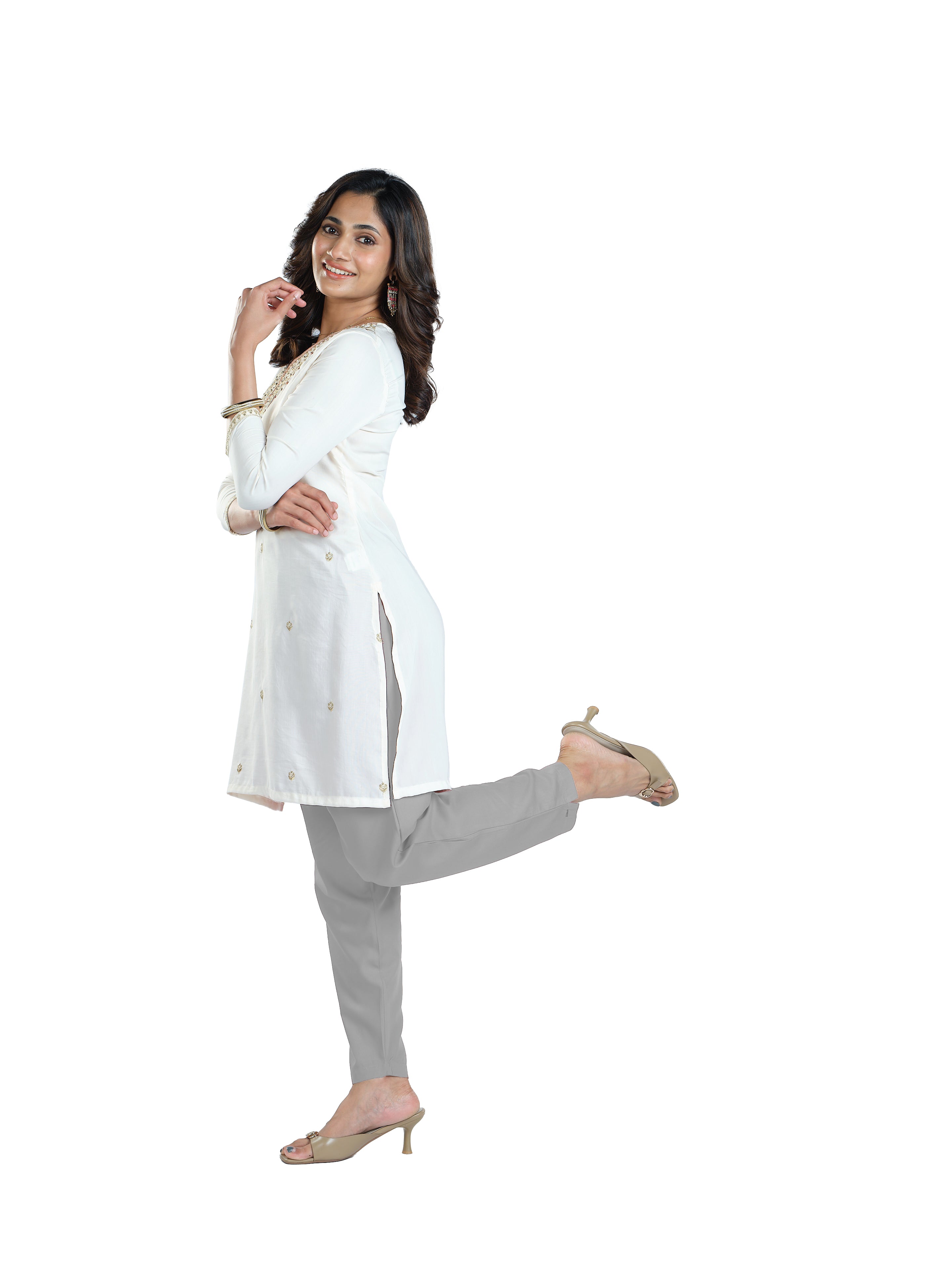 Presta Kurti Pant - Steel Grey
