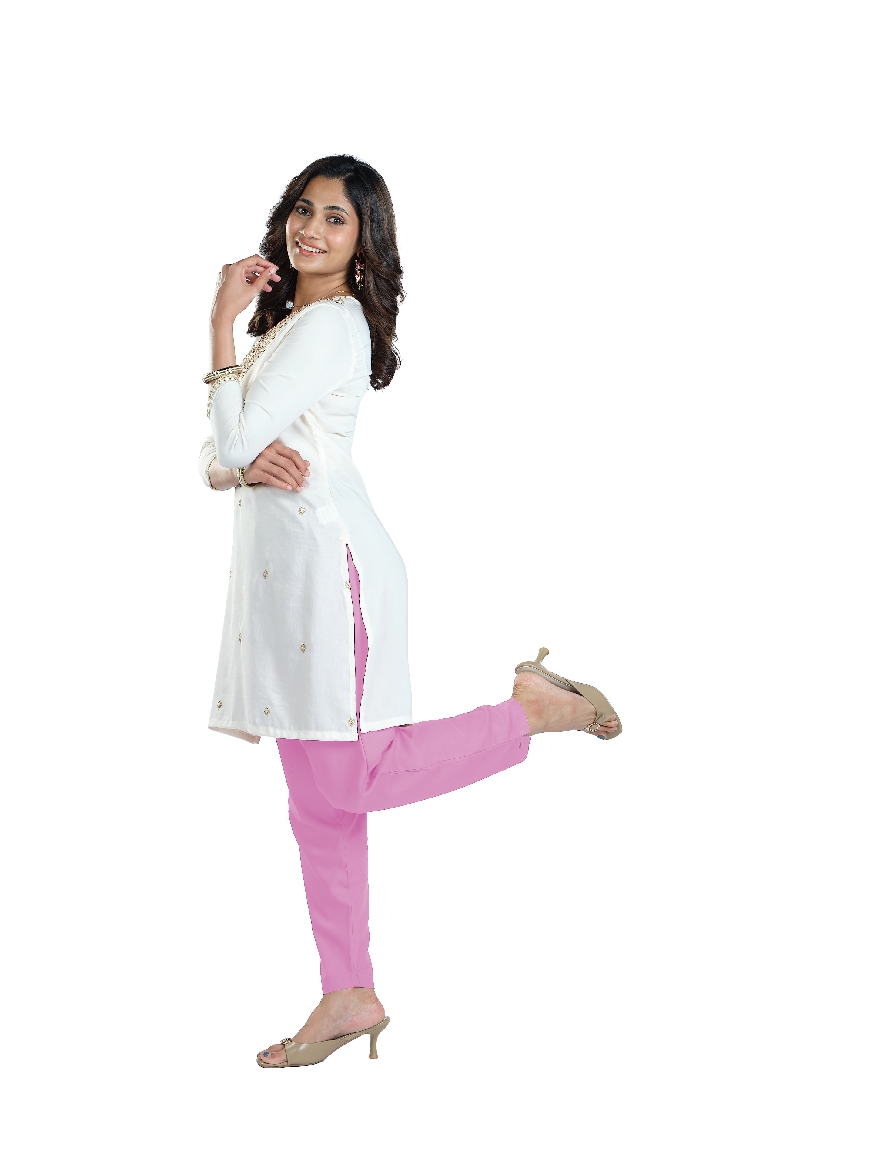 Presta Kurti Pant - Baby Pink
