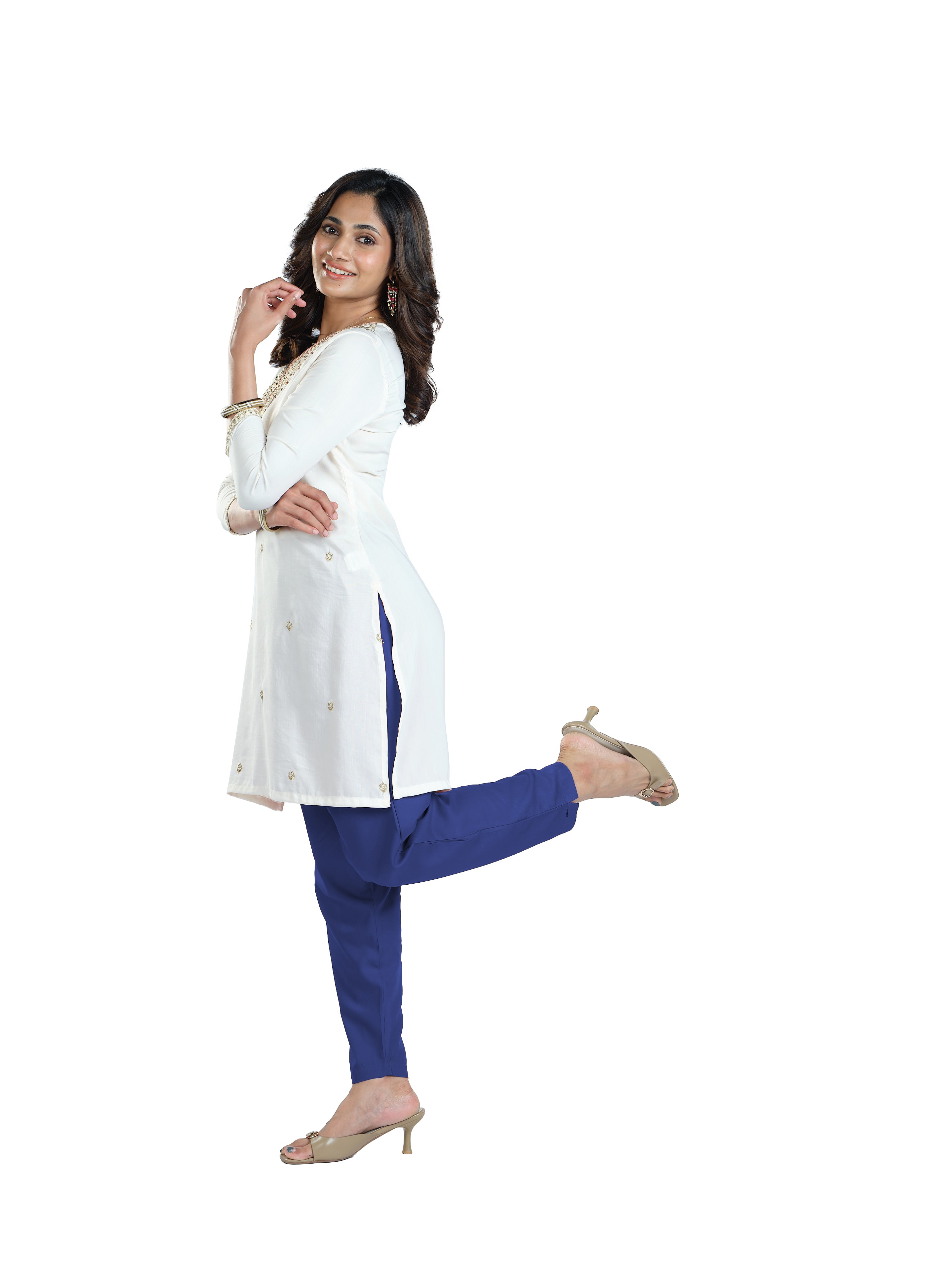 Presta Kurti Pant - Royal Blue