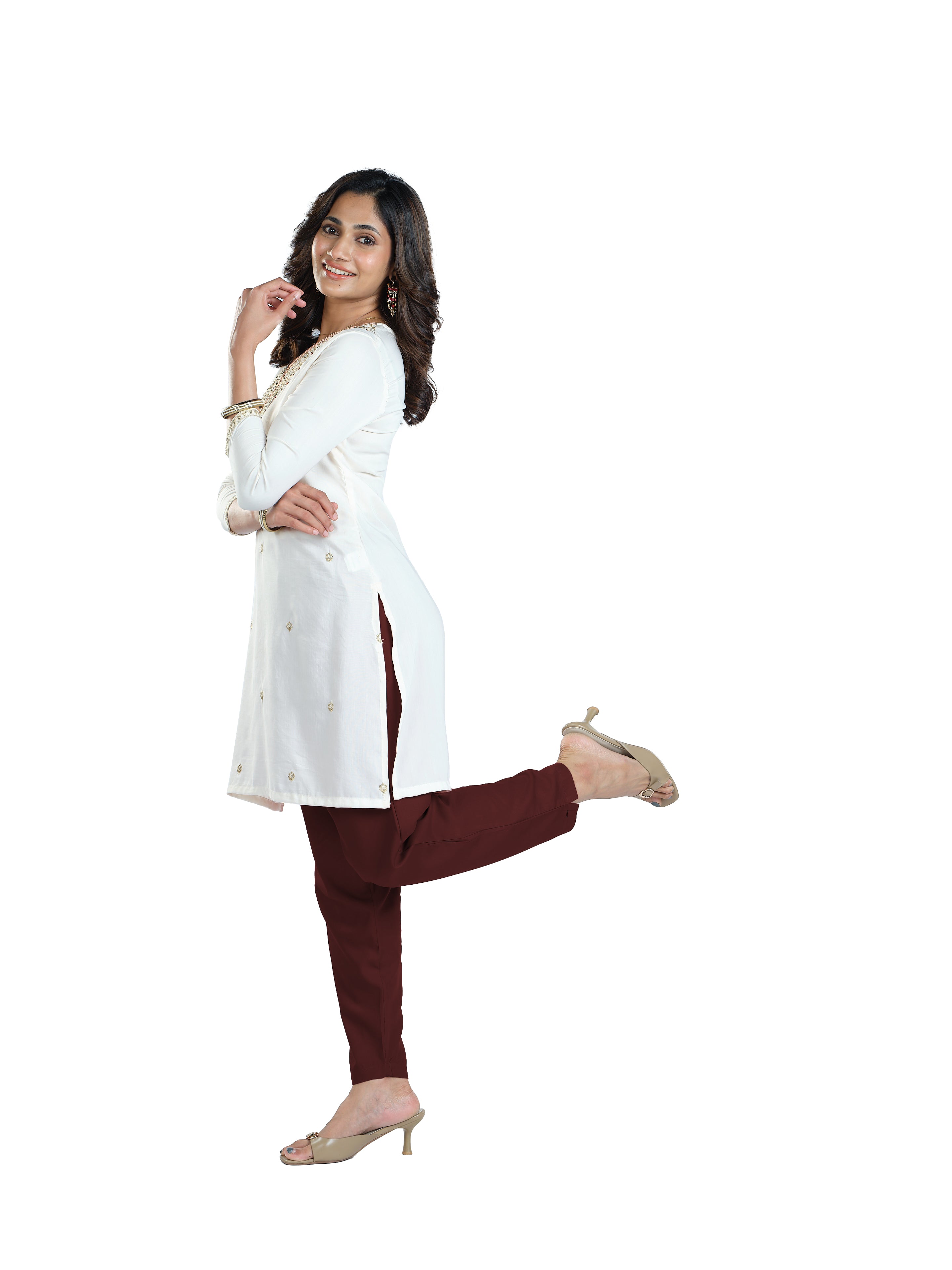 Presta Kurti Pant - Coffee Brown