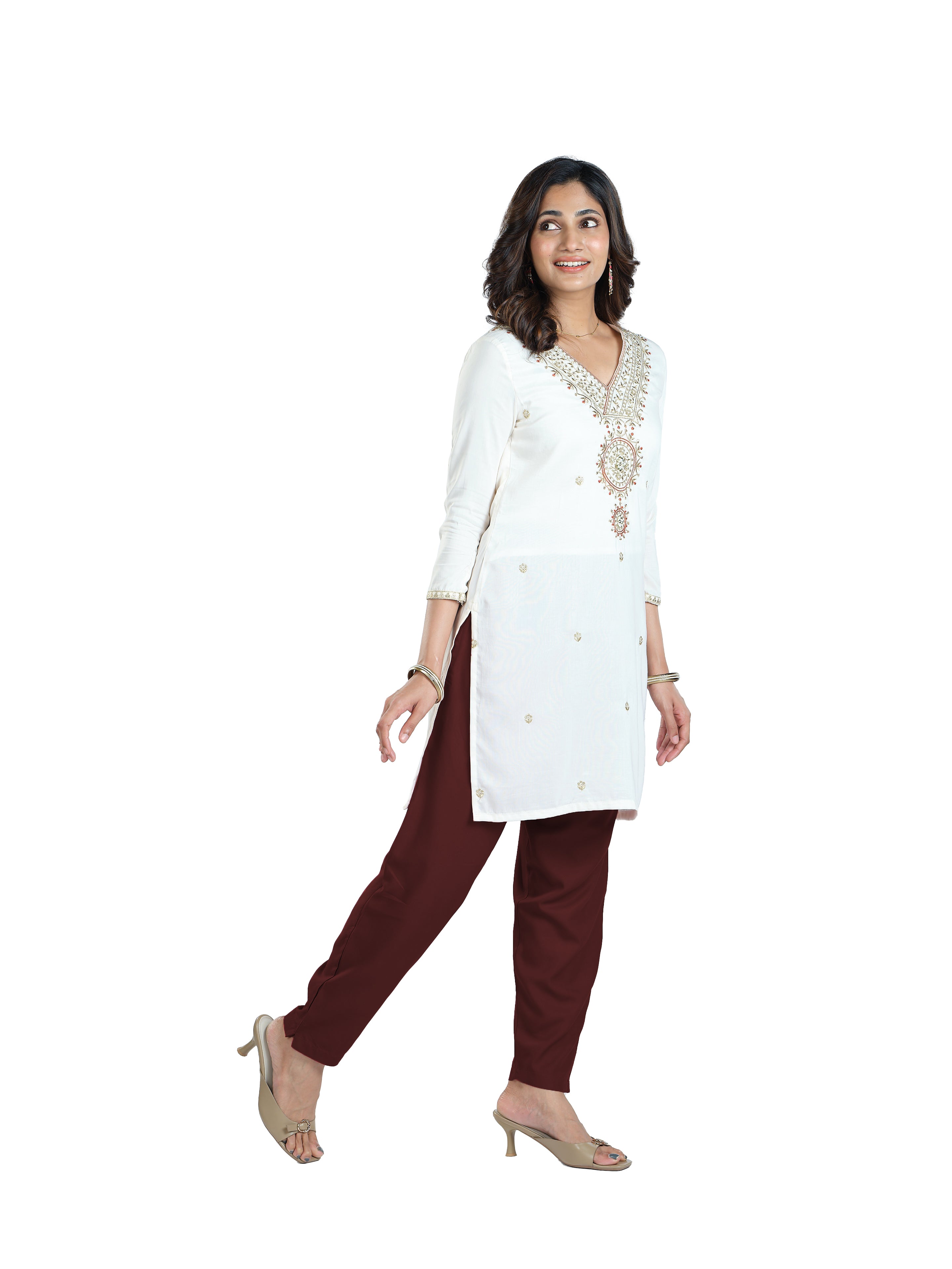 Presta Kurti Pant - Coffee Brown