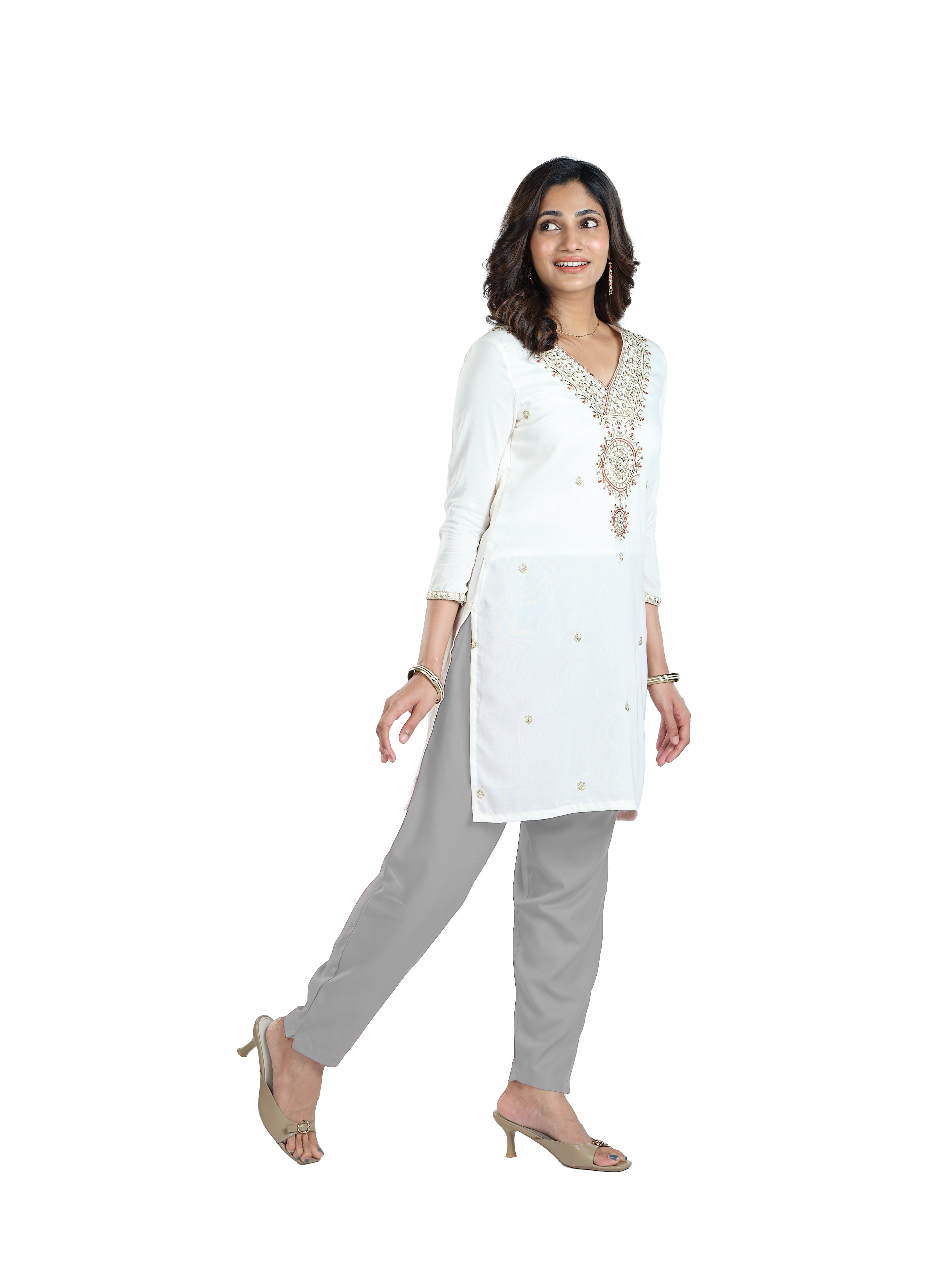 Presta Kurti Pant - Steel Grey
