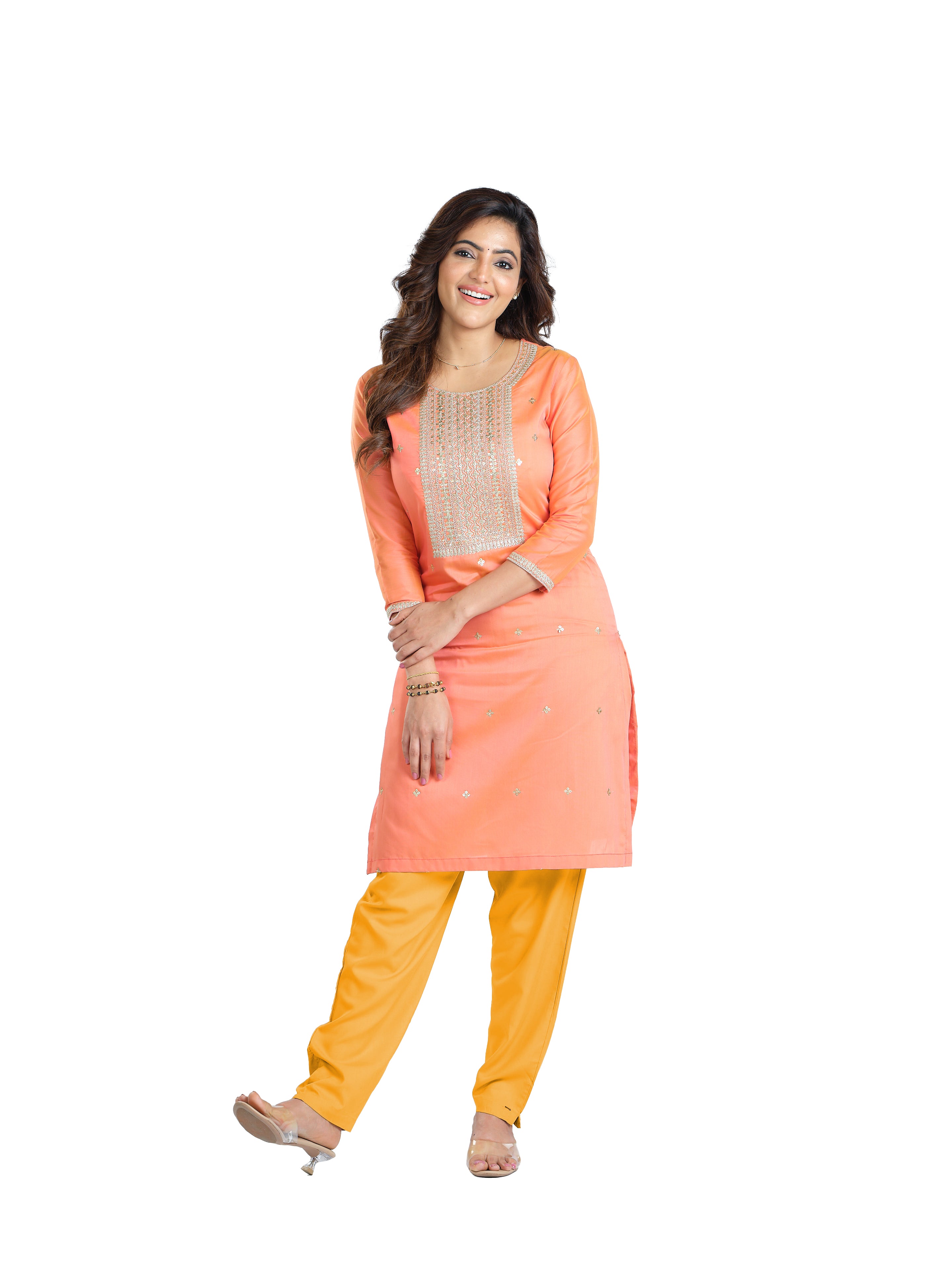 Presta Kurti Pant - Dark Yellow