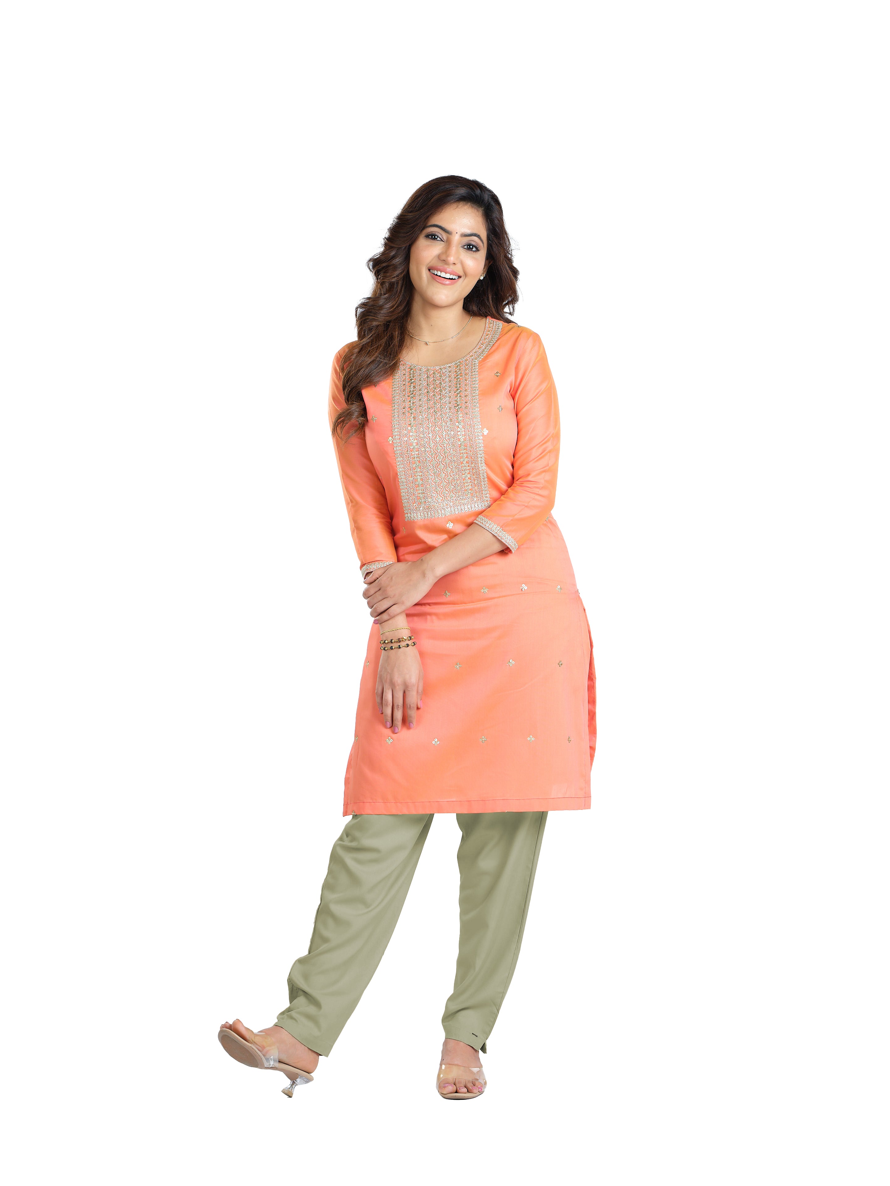 Presta Kurti Pant - Pita Green