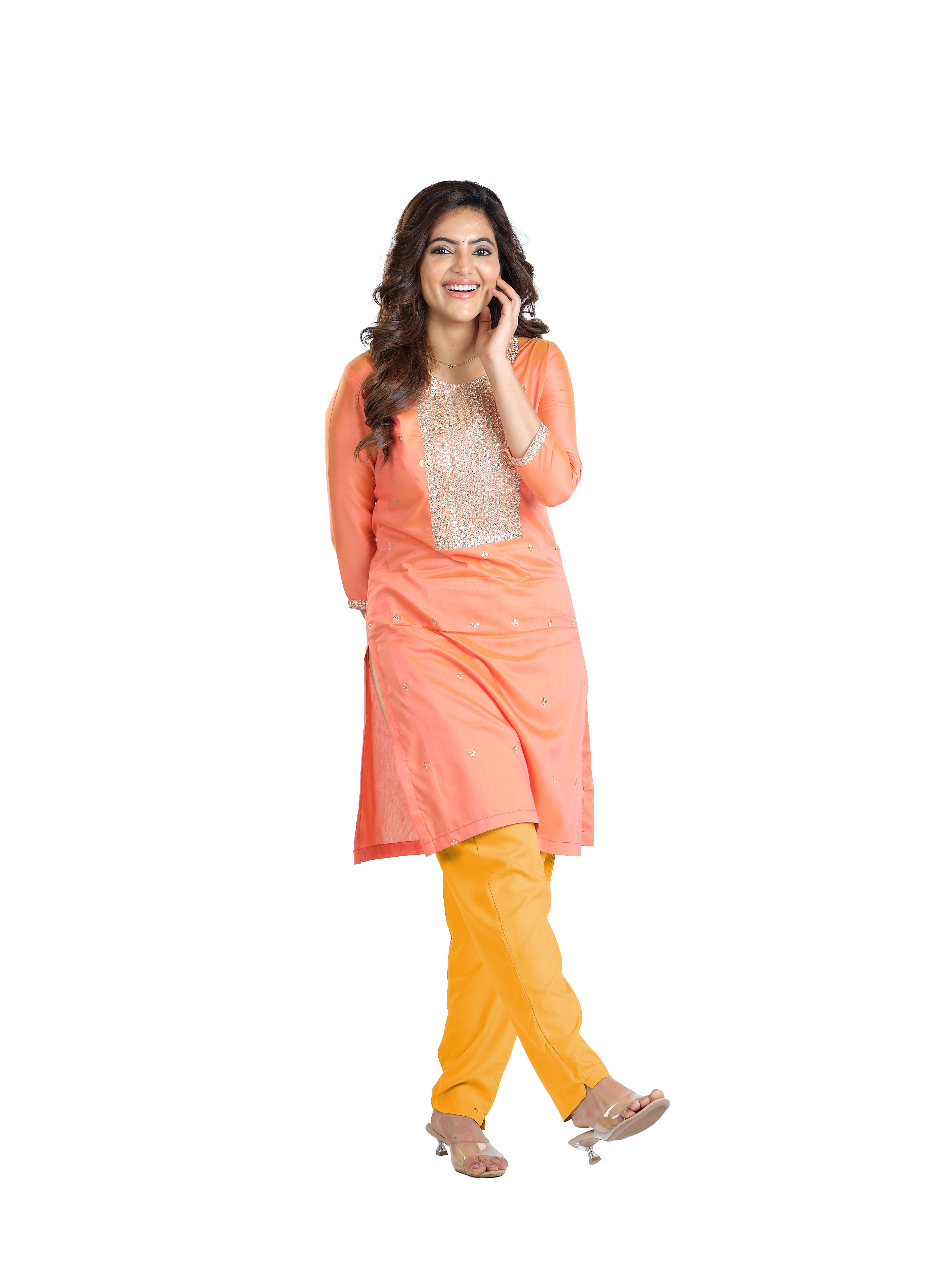 Presta Kurti Pant - Dark Yellow