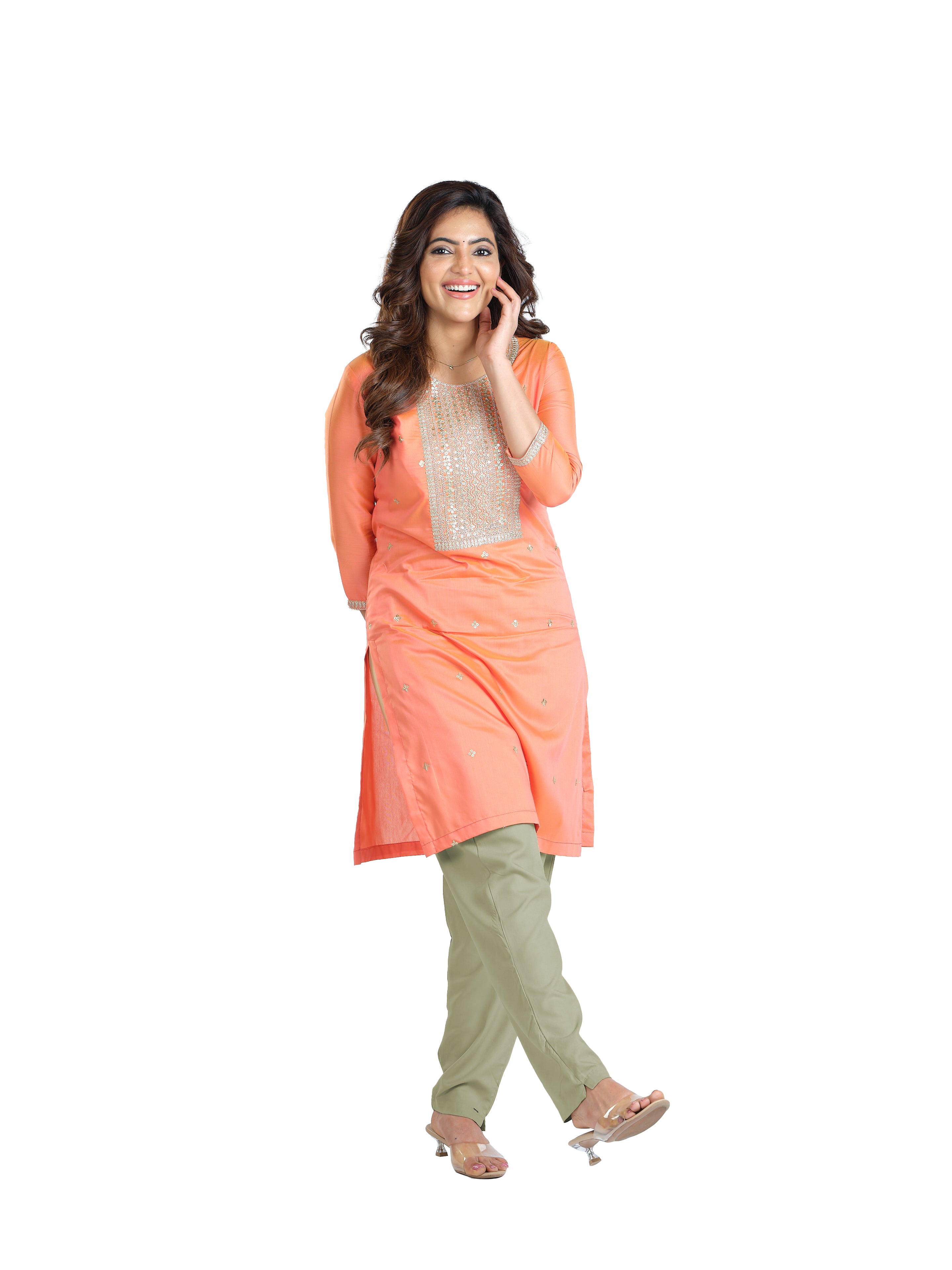Presta Kurti Pant - Pita Green