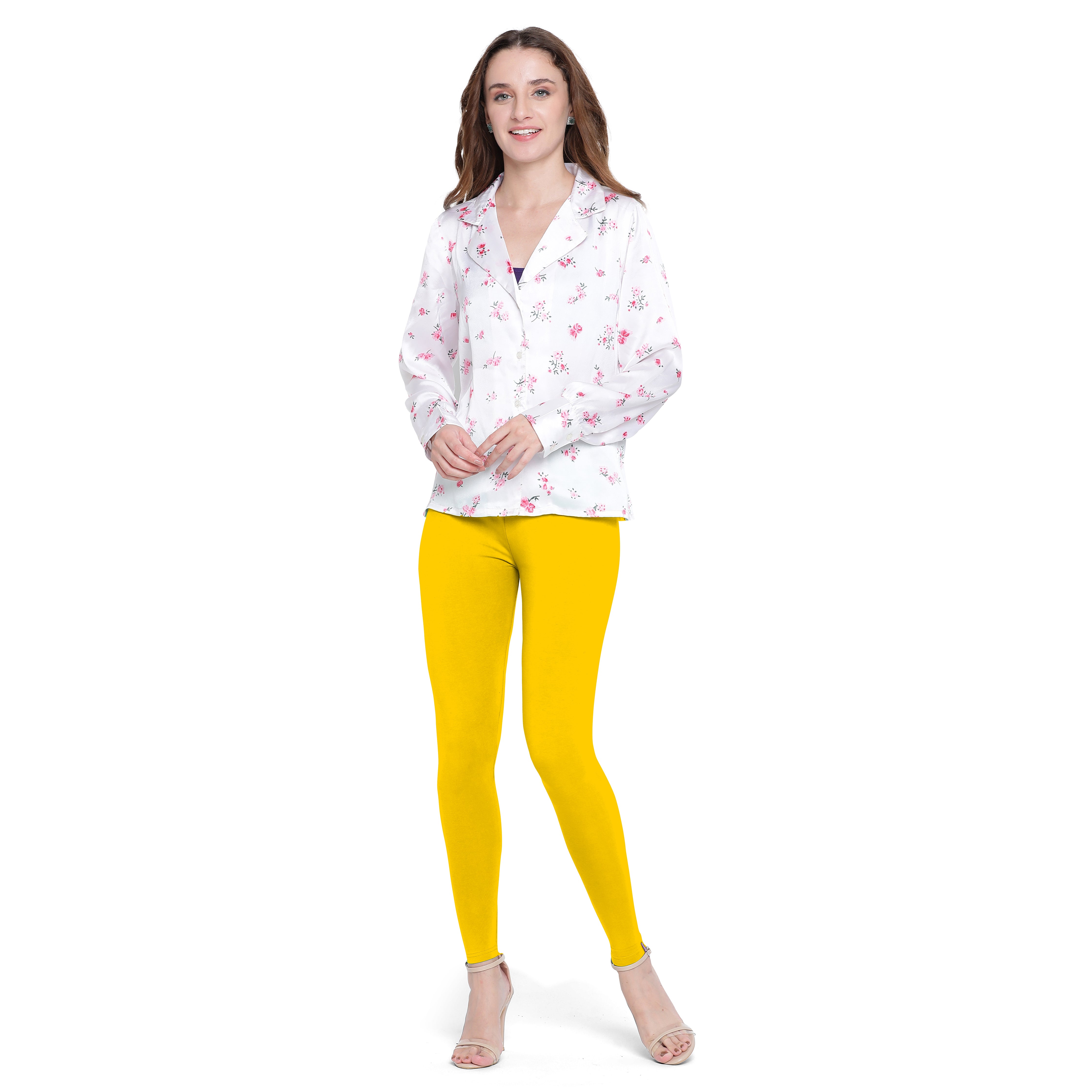 Presta Ankle Legging Premium - Mango Yellow