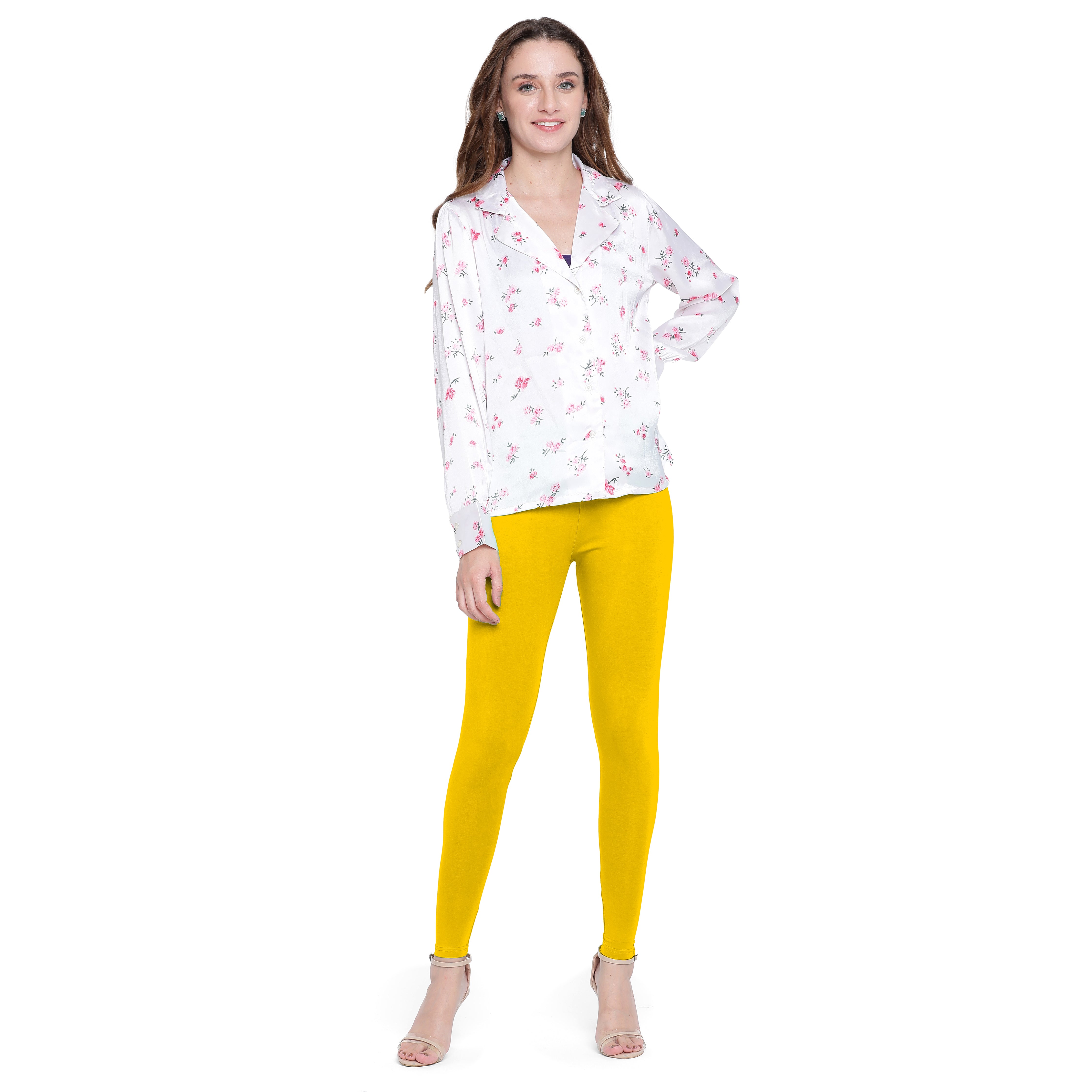 Presta Ankle Legging Premium - Mango Yellow