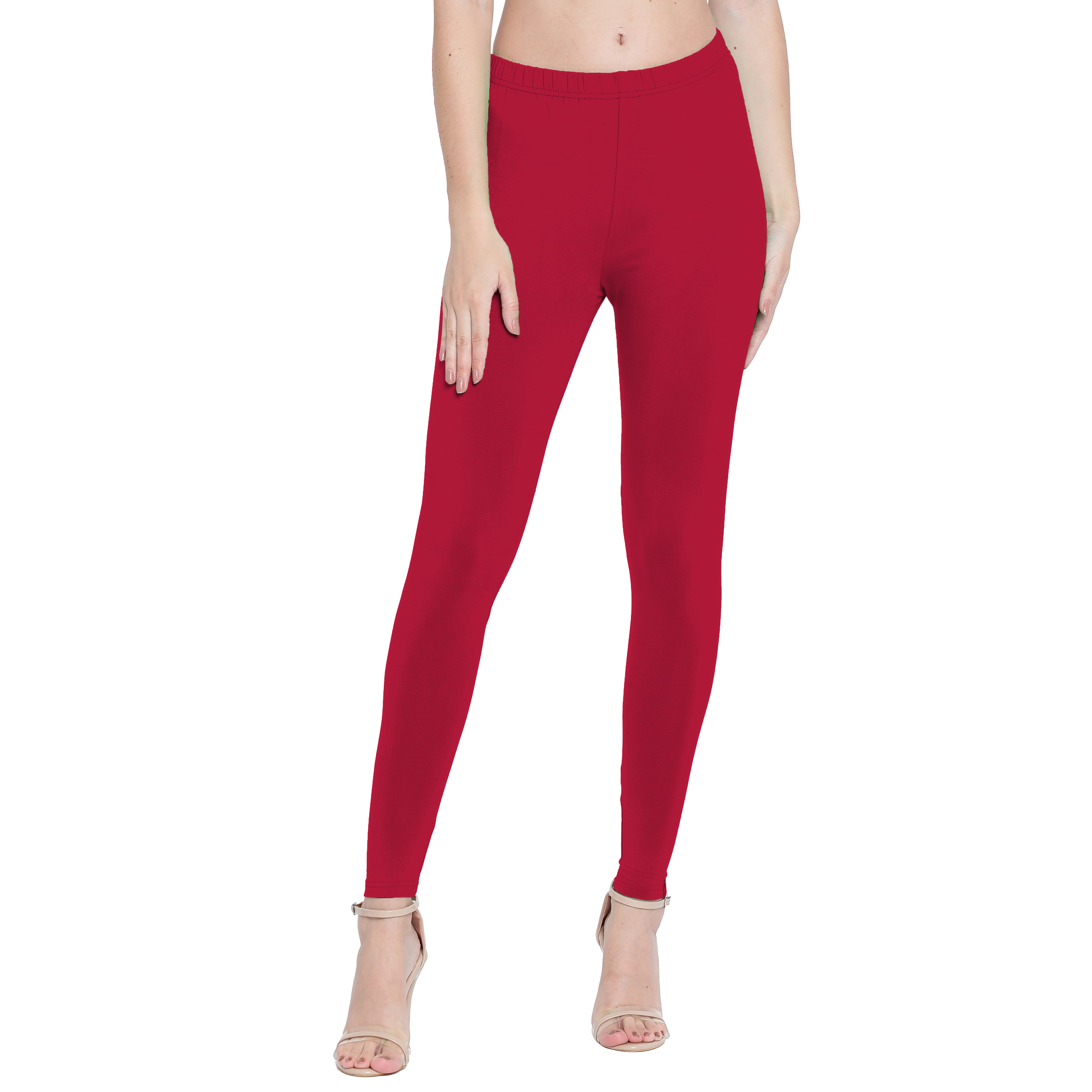 Presta Shimmer Leggings - Red Maroon