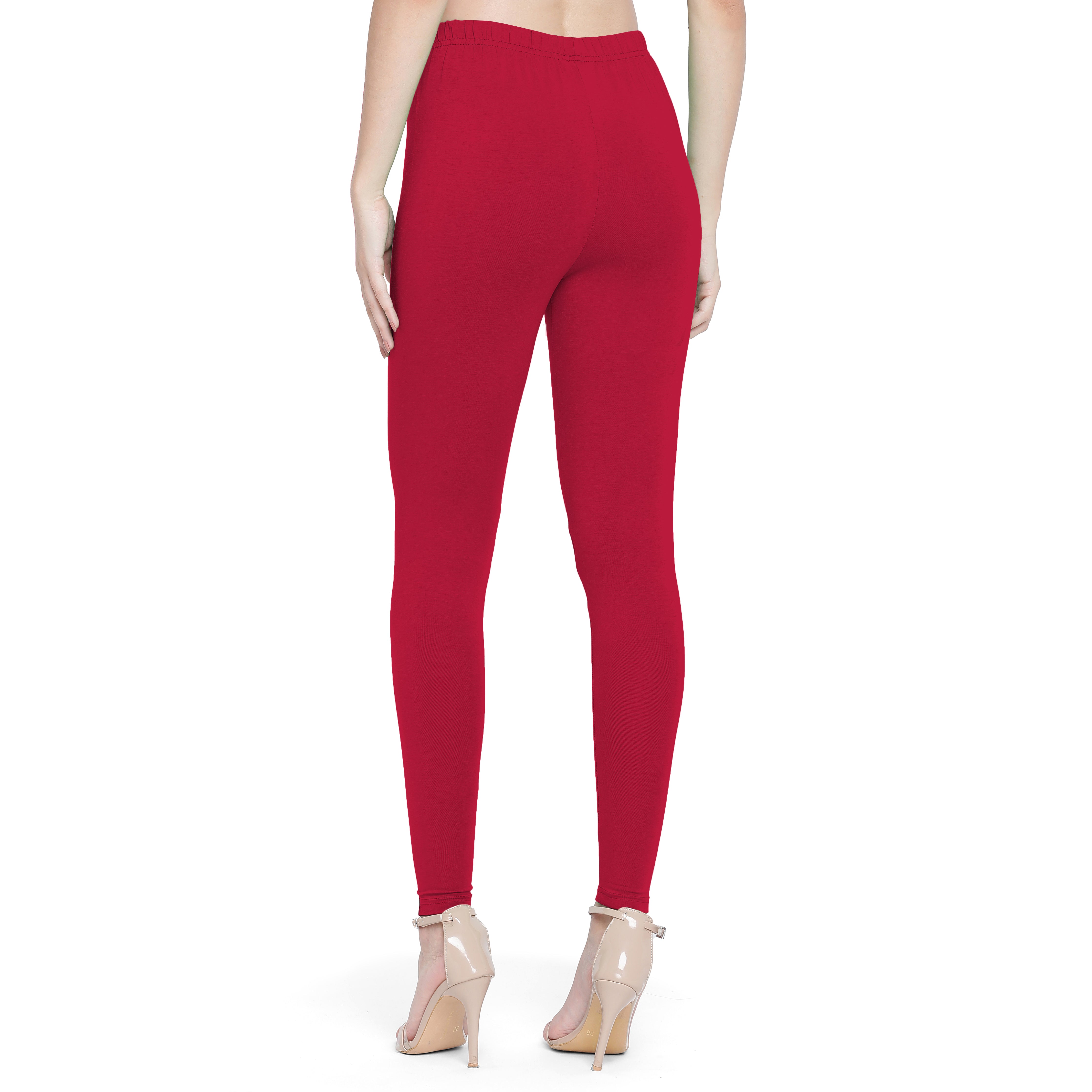 Presta Shimmer Leggings - Red Maroon