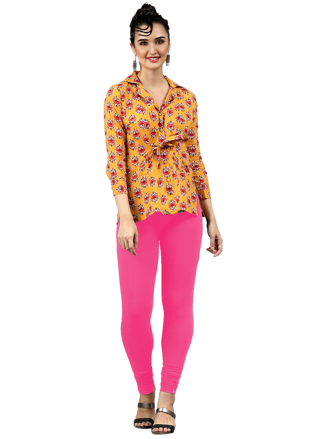 Presta Churidar Leggings Premium - Baby Pink
