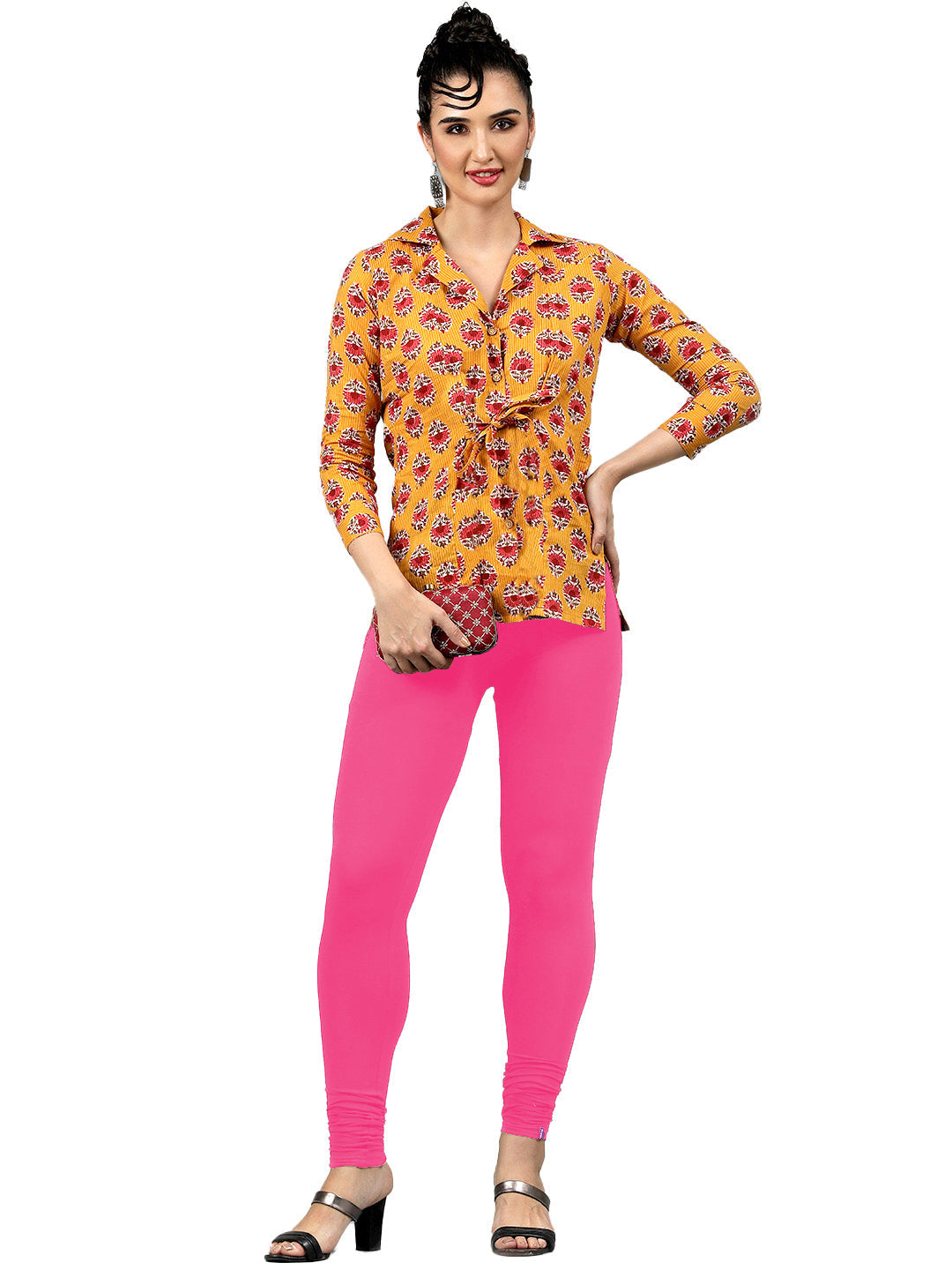 Presta Churidar Leggings Premium - Baby Pink