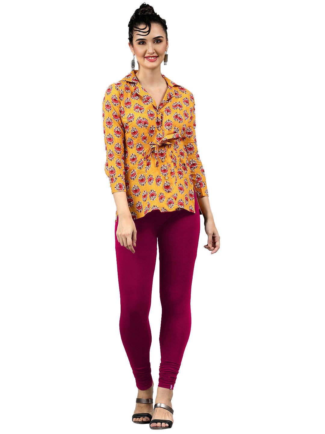 Presta Churidar Leggings Premium - Bright Megentha