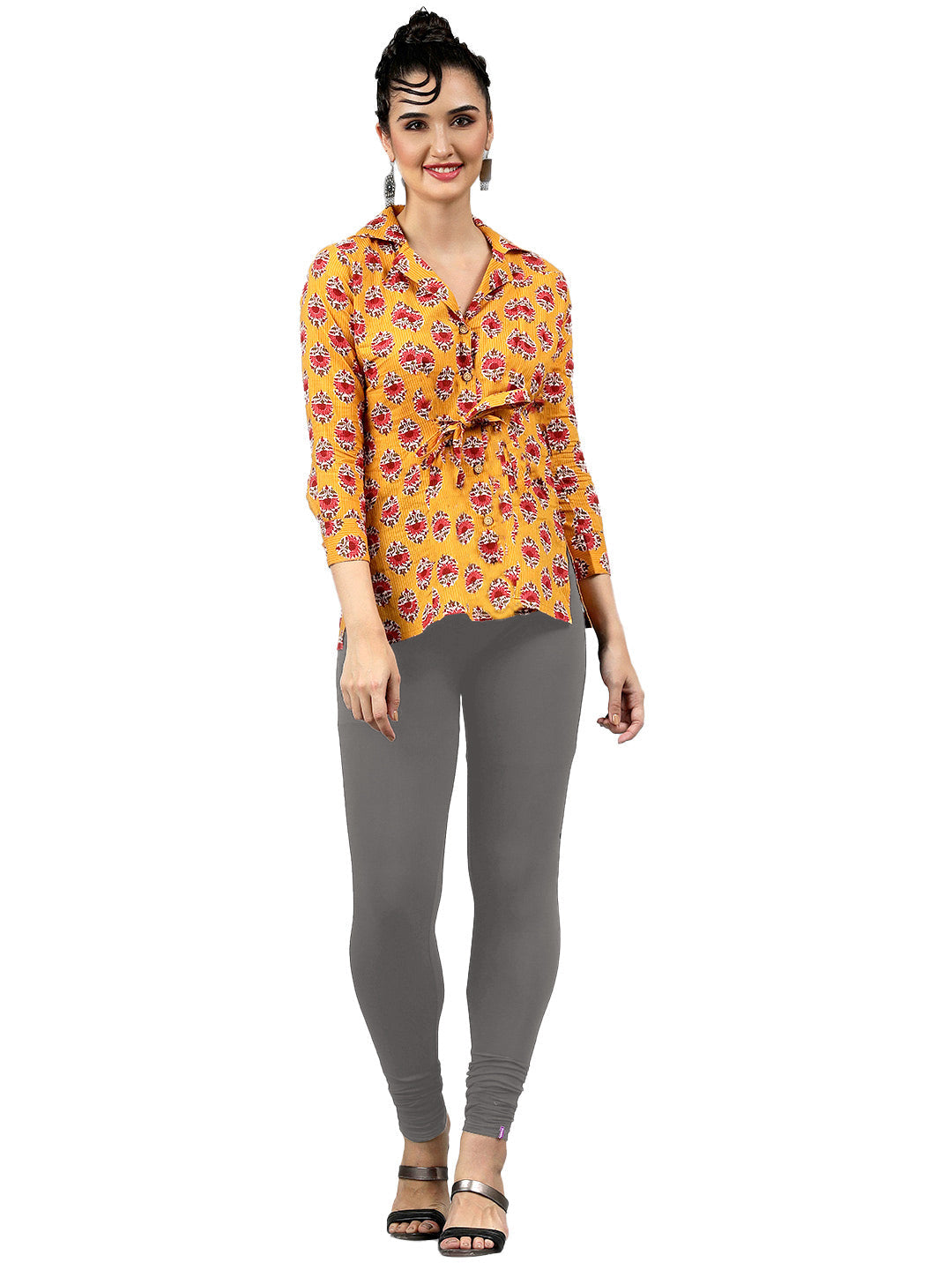 Presta Churidar Leggings Premium - Dark Ash
