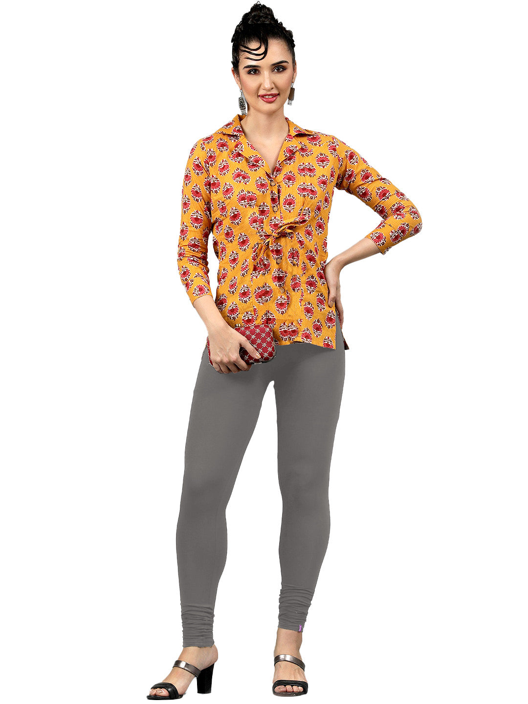 Presta Churidar Leggings Premium - Dark Ash