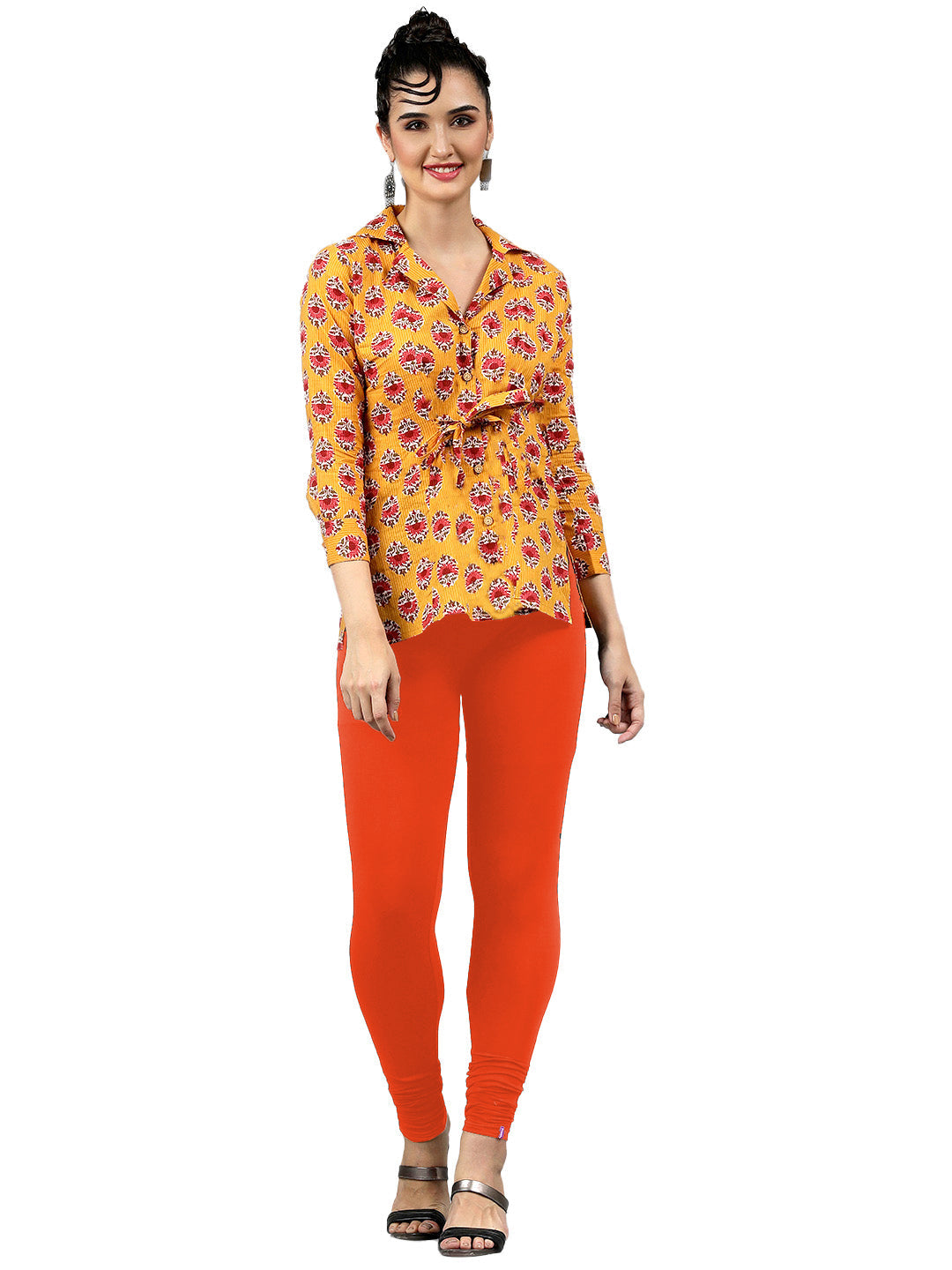 Presta Churidar Leggings Premium - Dark Orange