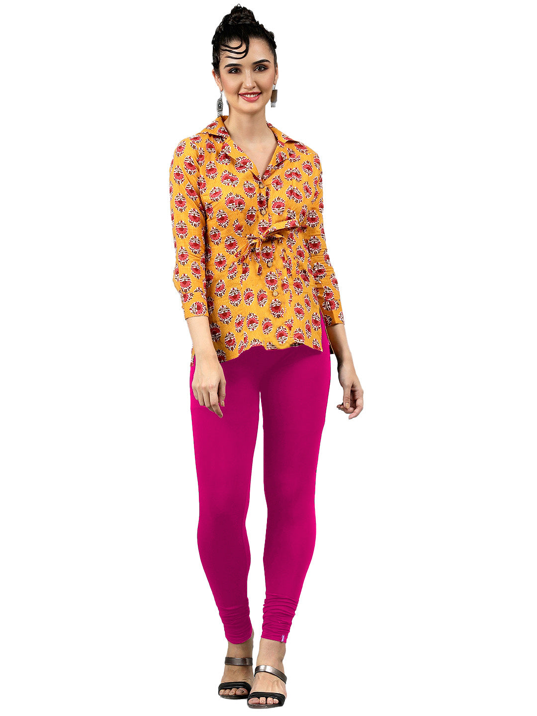 Presta Churidar Leggings Premium - Dark Rani