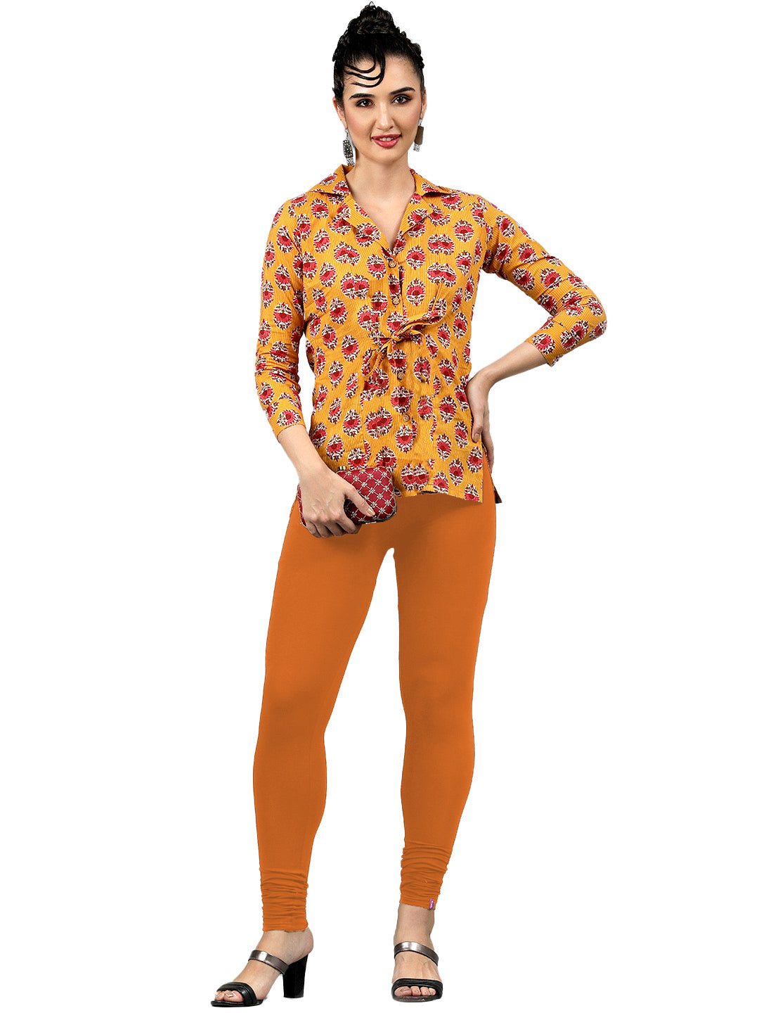 Presta Churidar Leggings Premium - Golden Yellow