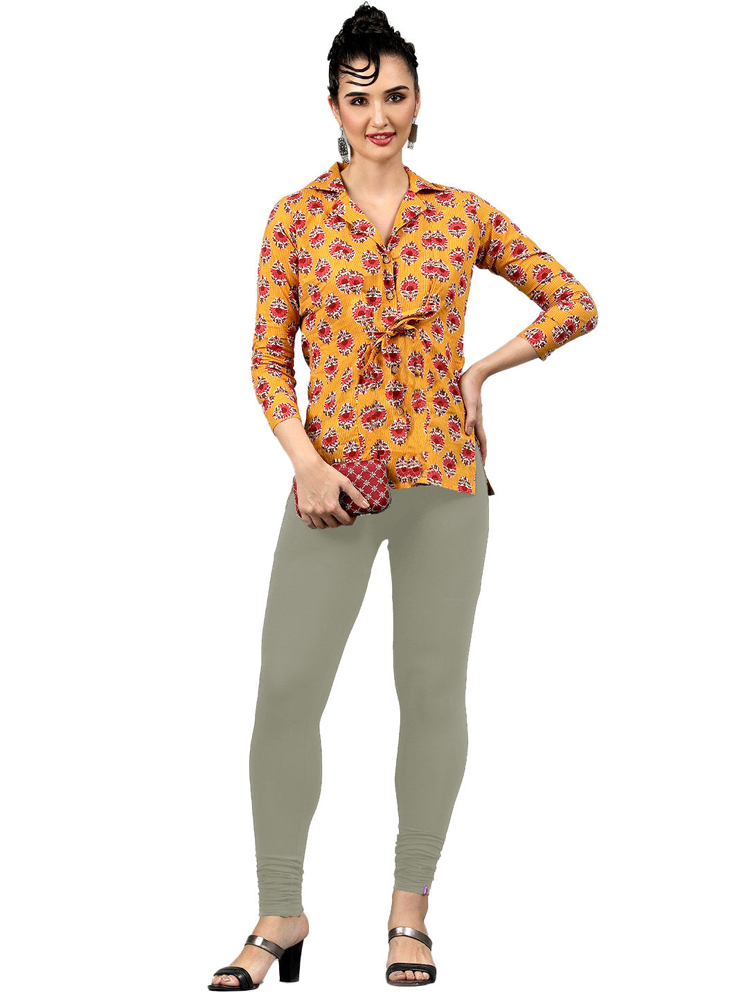 Presta Churidar Leggings Premium - Grey