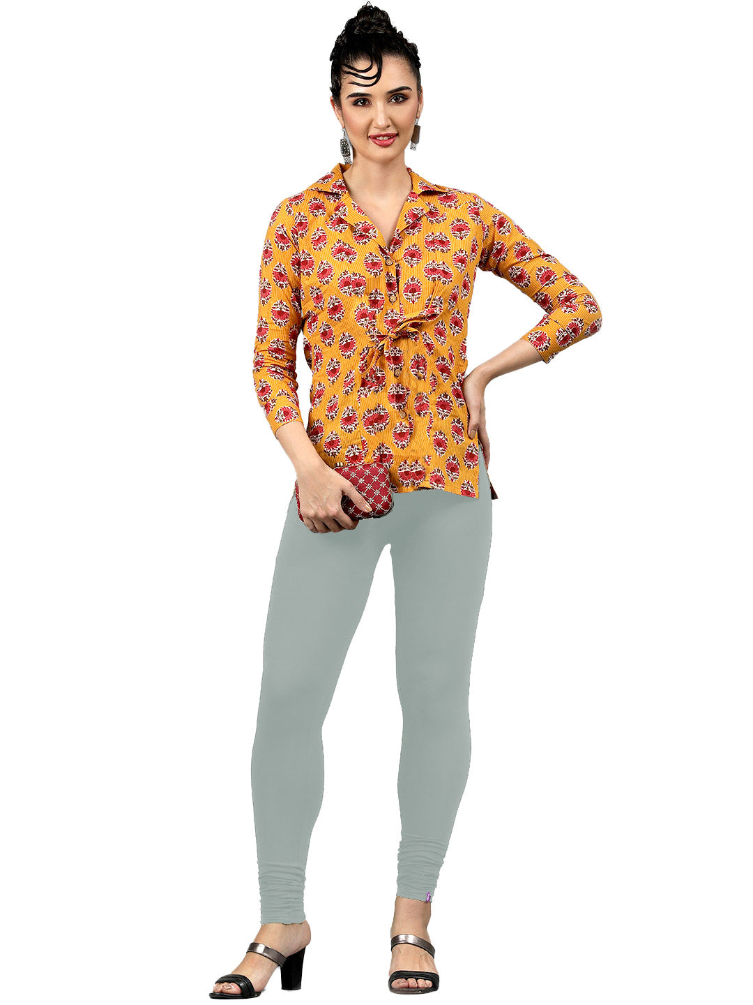 Presta Churidar Leggings Premium - Ice Blue