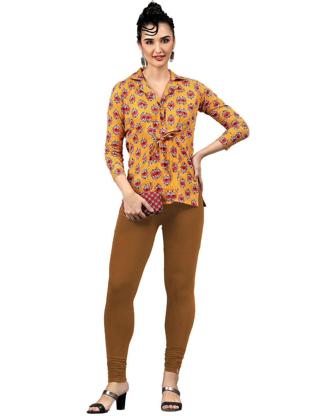 Presta Churidar Leggings Premium - Kakki