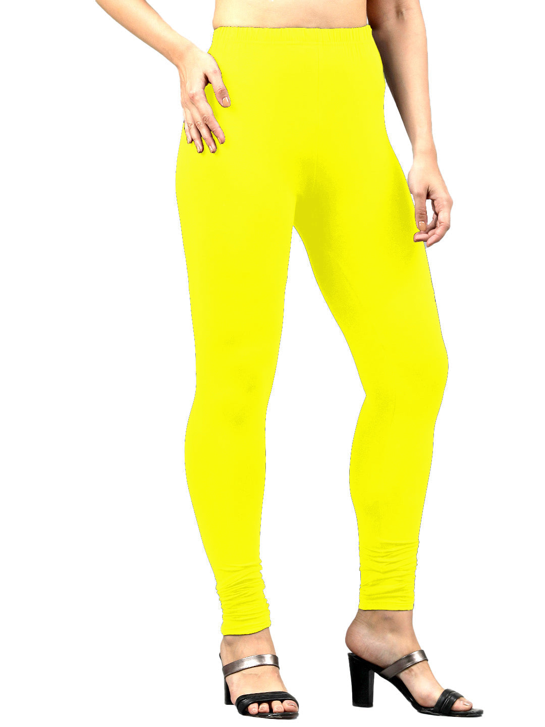 Presta Churidar Leggings Premium - Lemon Yellow