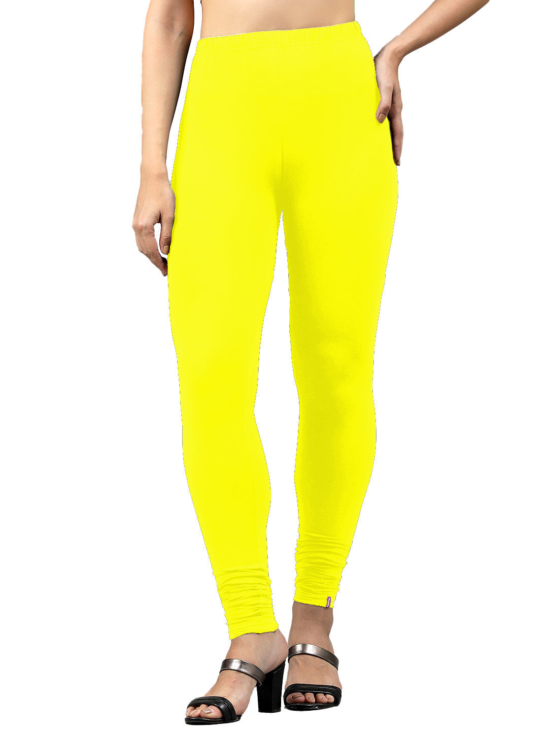 Presta Churidar Leggings Premium - Lemon Yellow
