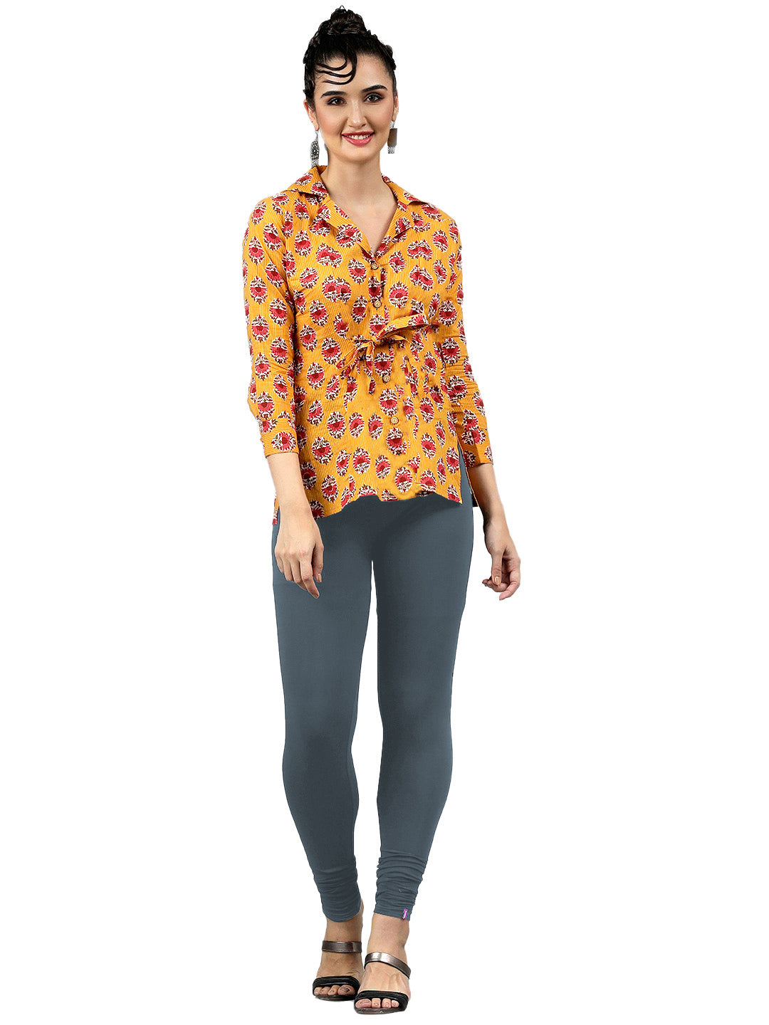 Presta Churidar Leggings Premium - Lt.Ash
