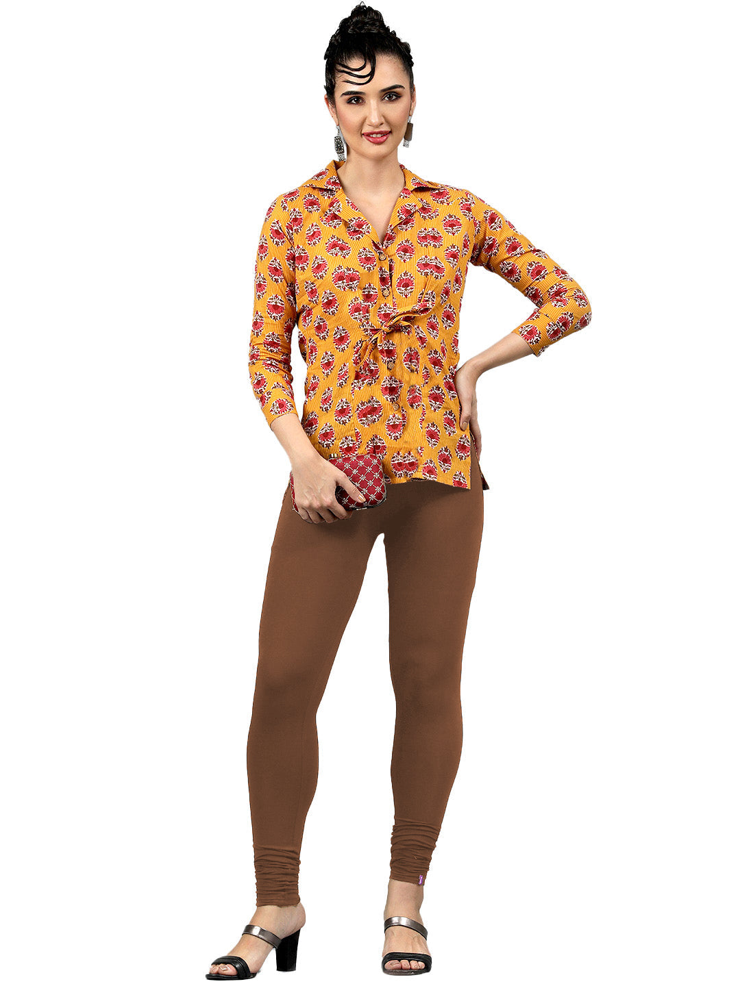 Presta Churidar Leggings Premium - Lt.Coffee