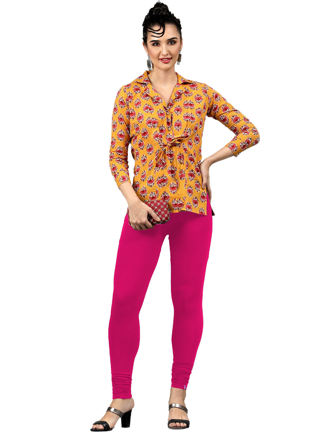 Presta Churidar Leggings Premium - Lt.Rani