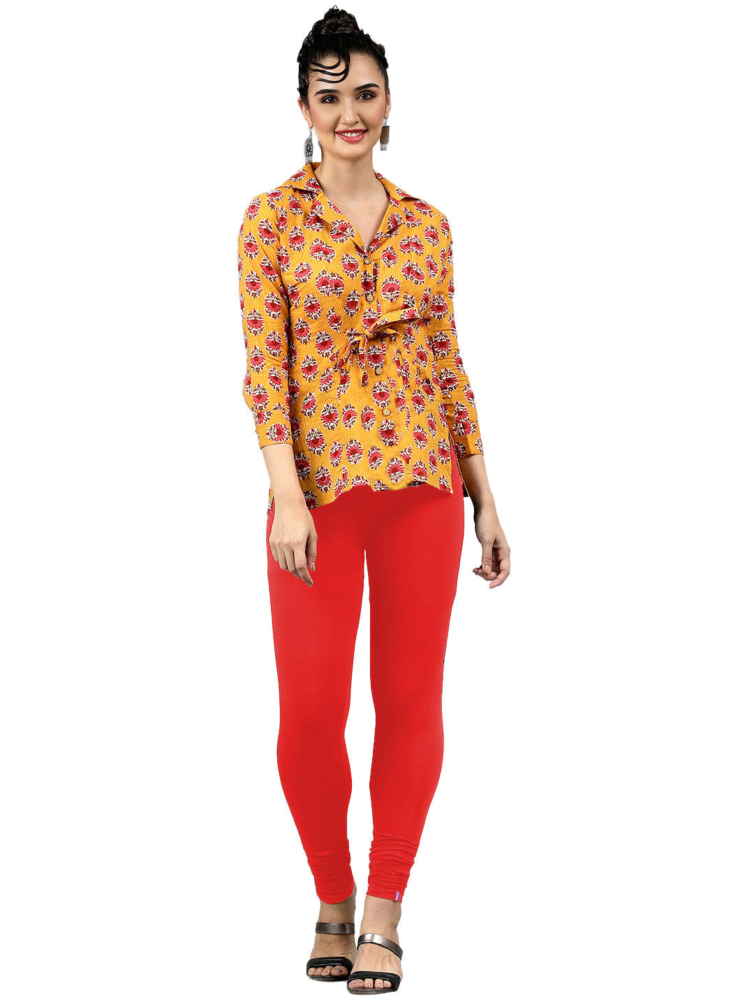 Presta Churidar Leggings Premium - Lt.Tomato