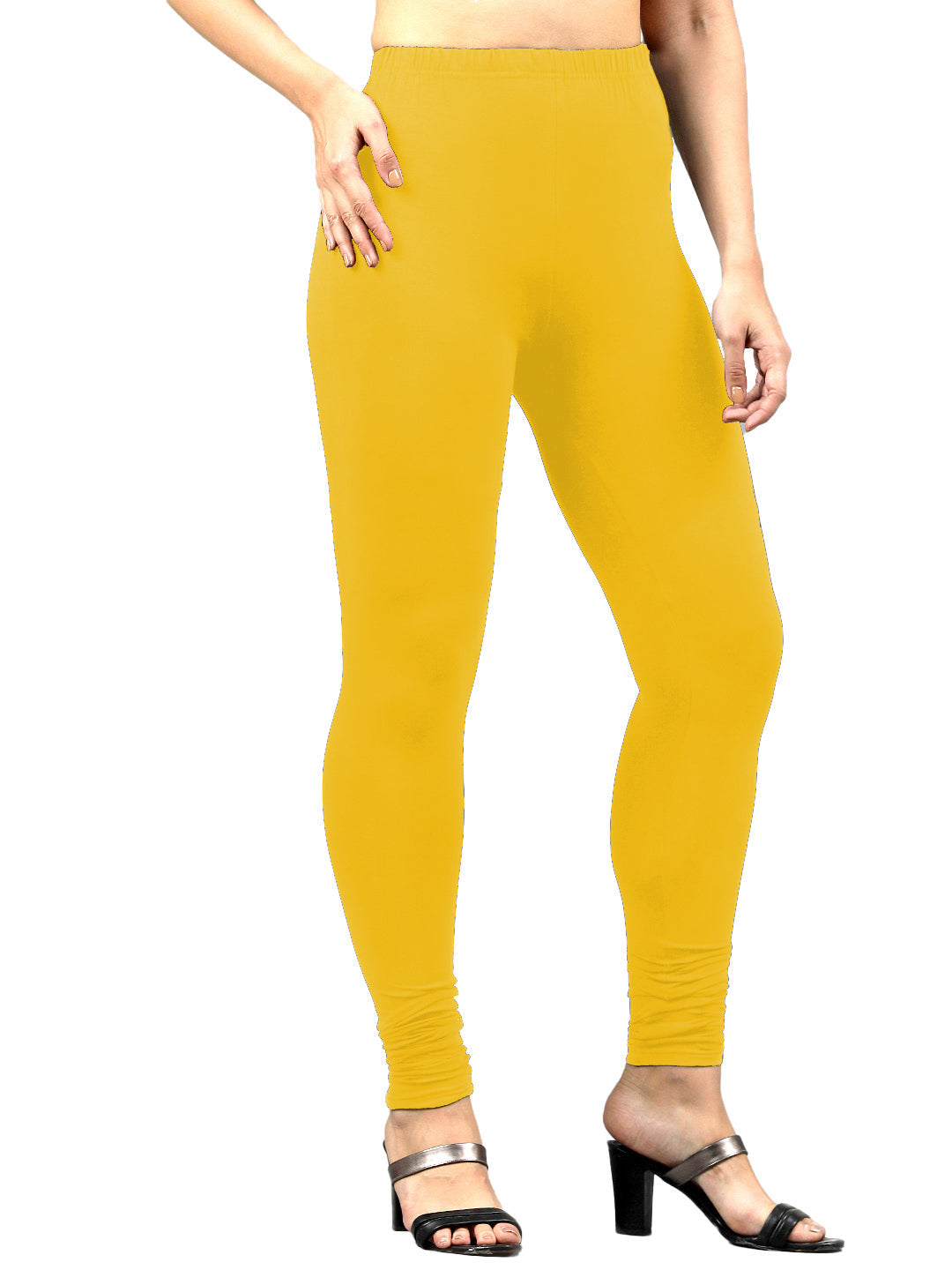 Presta Churidar Leggings Premium - Mango Yellow