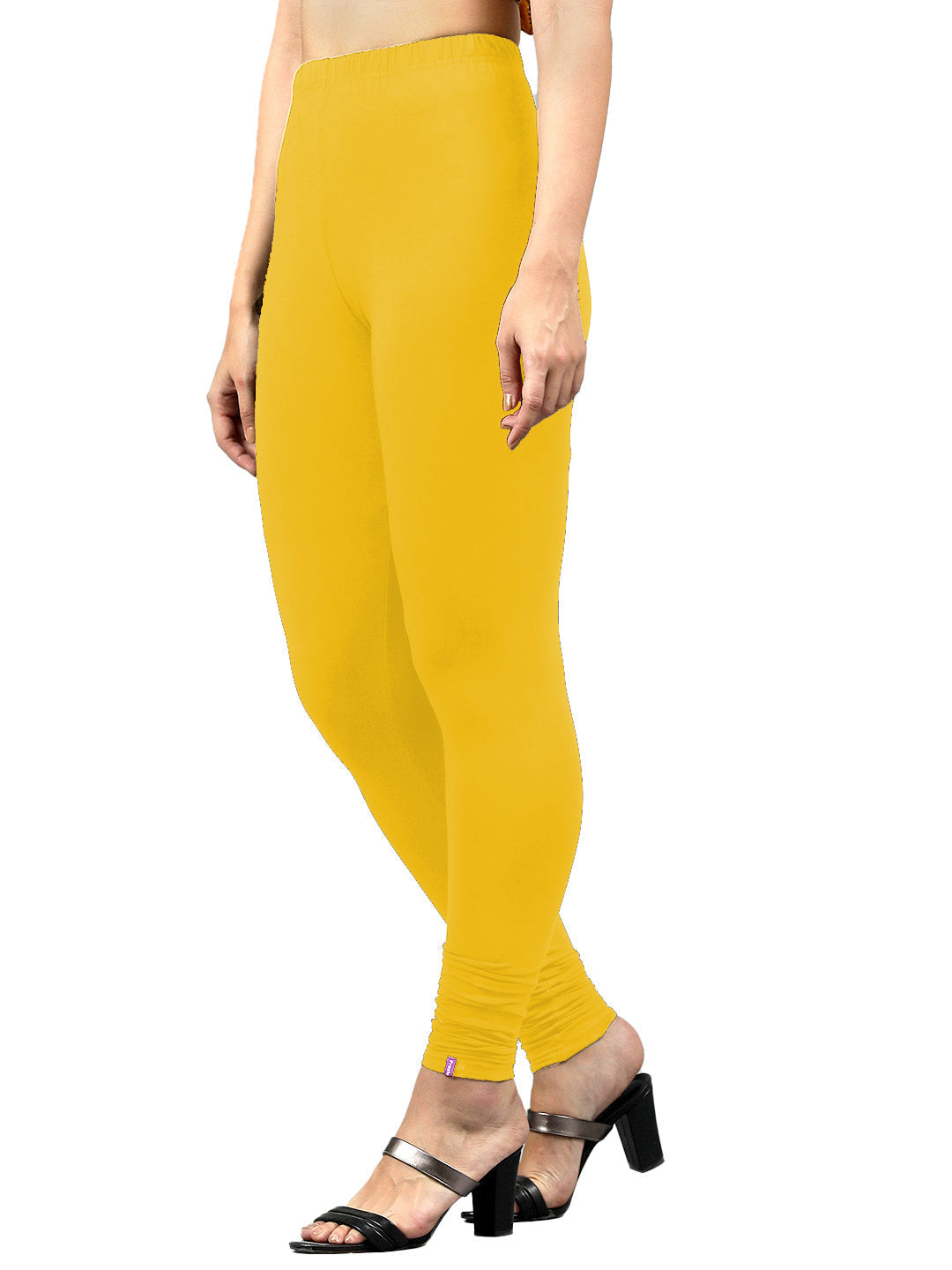 Presta Churidar Leggings Premium - Mango Yellow
