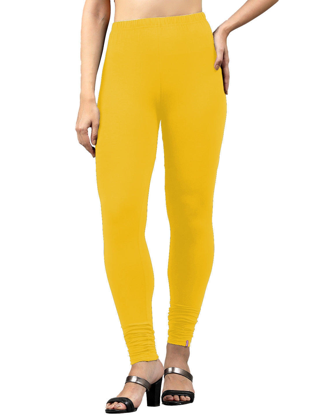 Presta Churidar Leggings Premium - Mango Yellow