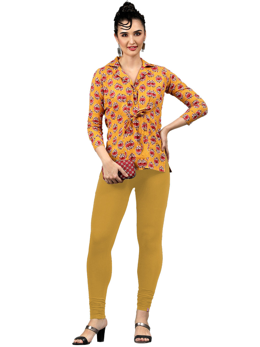 Presta Churidar Leggings Premium - Mustard
