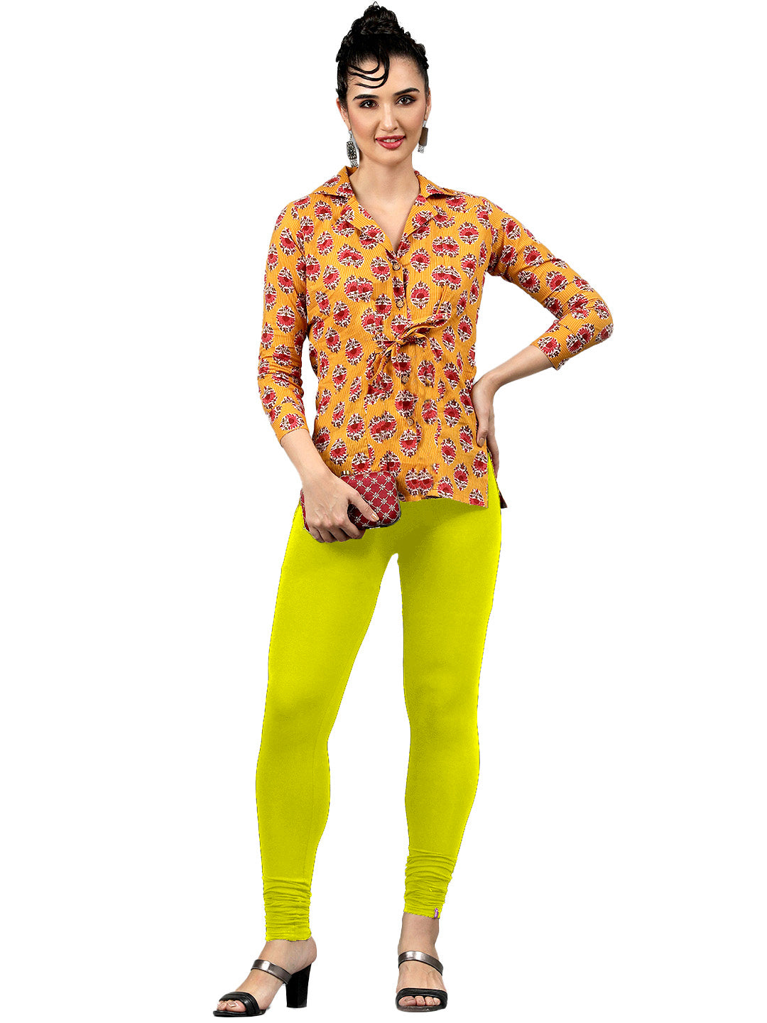 Presta Churidar Leggings Premium - New Green