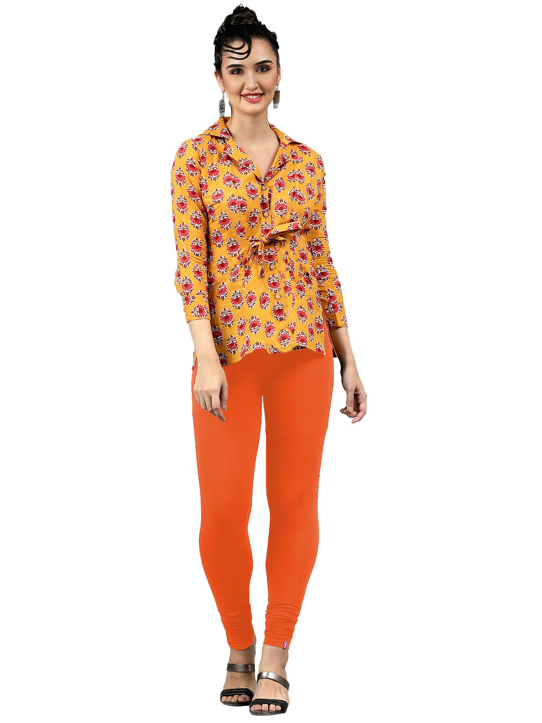 Presta Churidar Leggings Premium - Peach