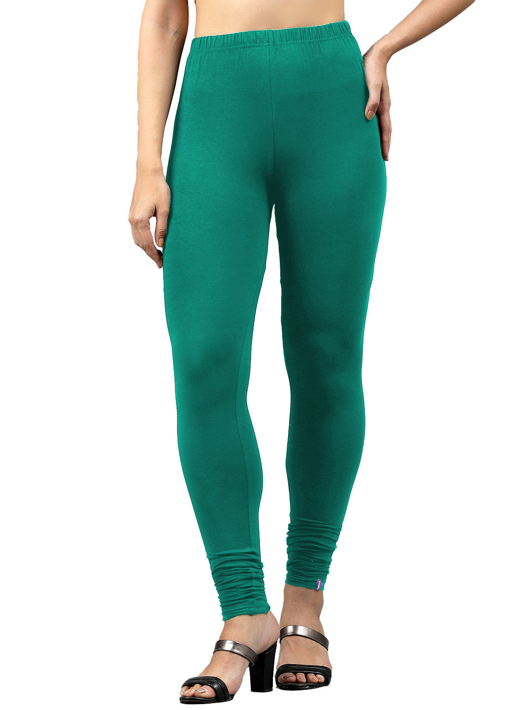Presta Churidar Leggings Premium - Peacock Green